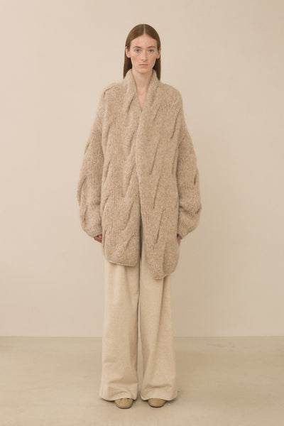 HANDKNIT CABLE CARDIGAN – Lauren Manoogian