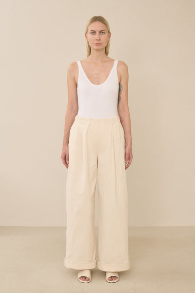 LAUREN MANOOGIAN / リネンパンツ SPF25B2443W195_TEXTURE_TROUSER