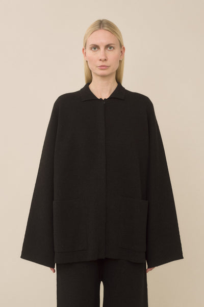 Wool Double-Face Jacket with Superimposed Letters Print