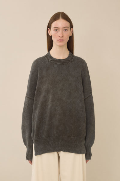 manof MOON SLASH NECK SWEAT ベージュ MOON SLASH NECK SWEAT｜TOPS(トップス)｜MANOF OFFICIAL ONLINE