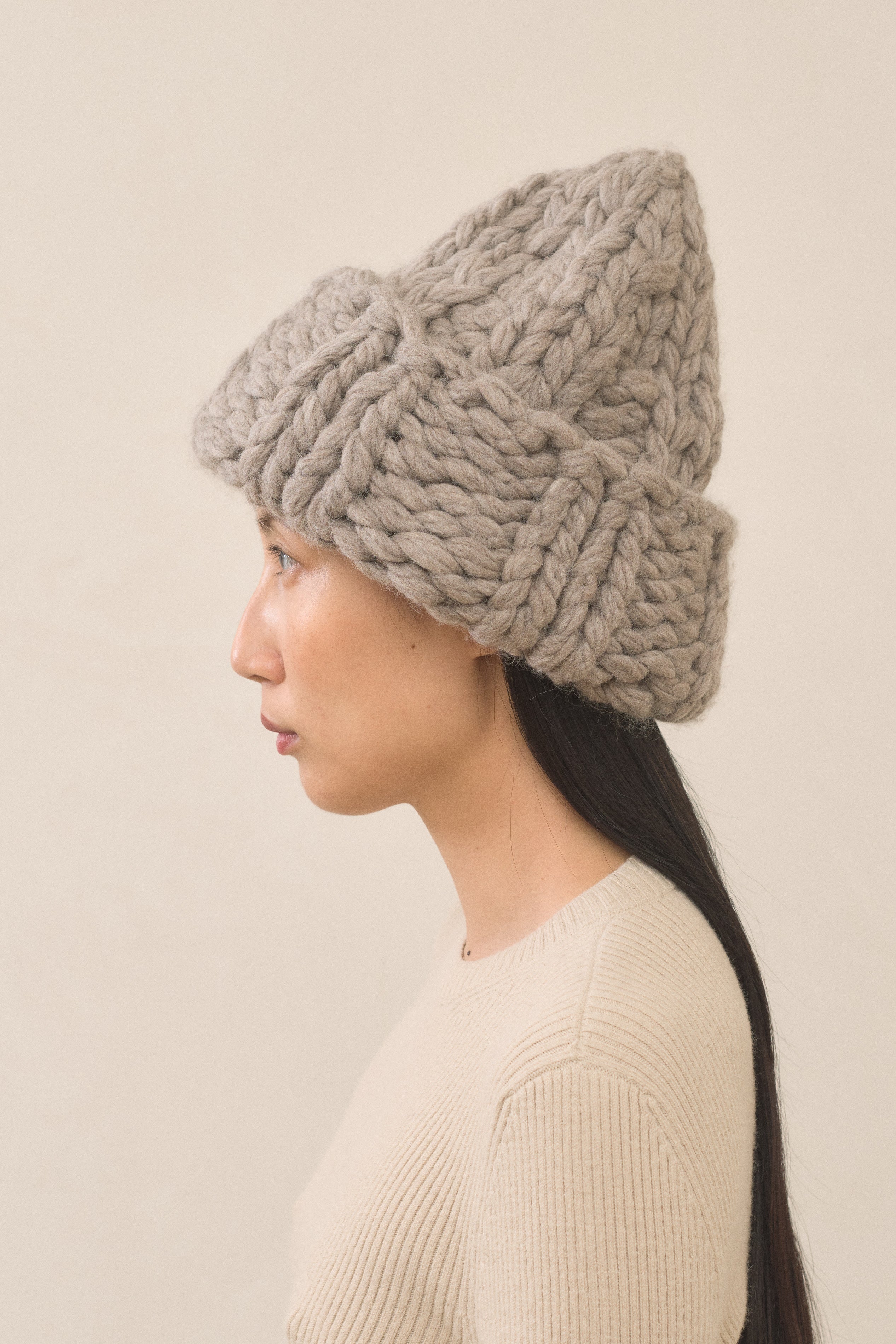 HANDKNIT CHUNKY RIB HAT