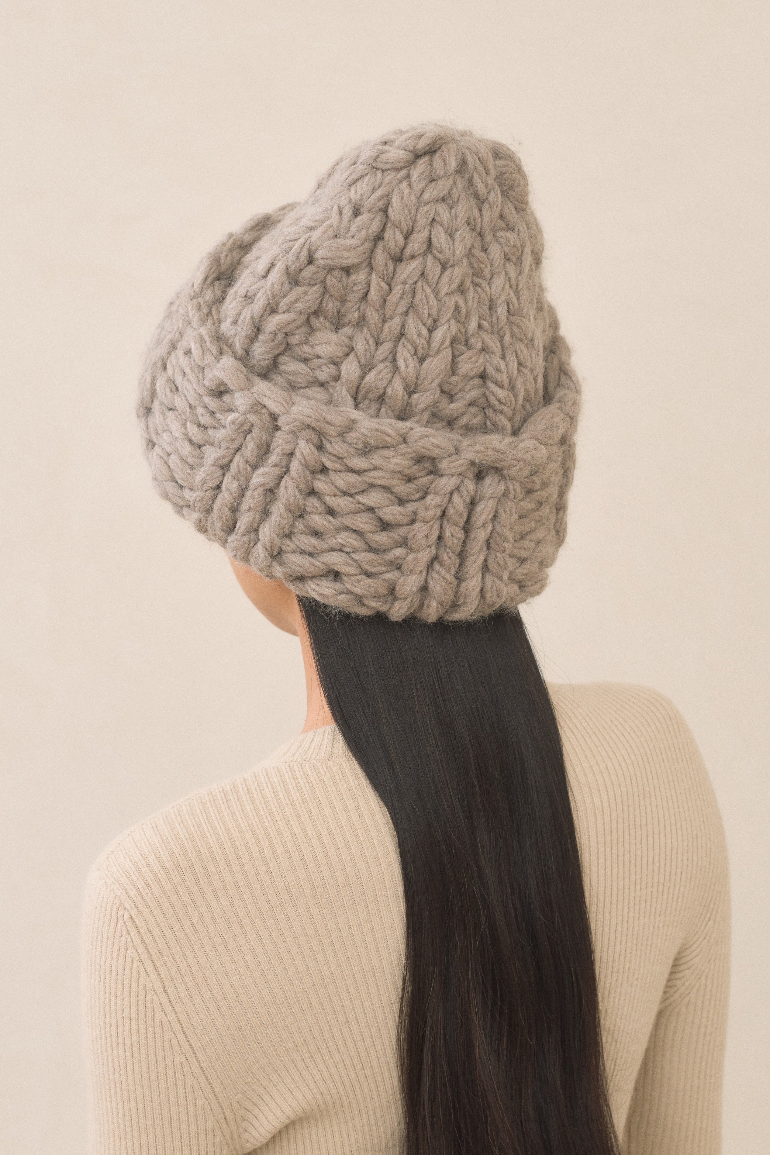 HANDKNIT CHUNKY RIB HAT
