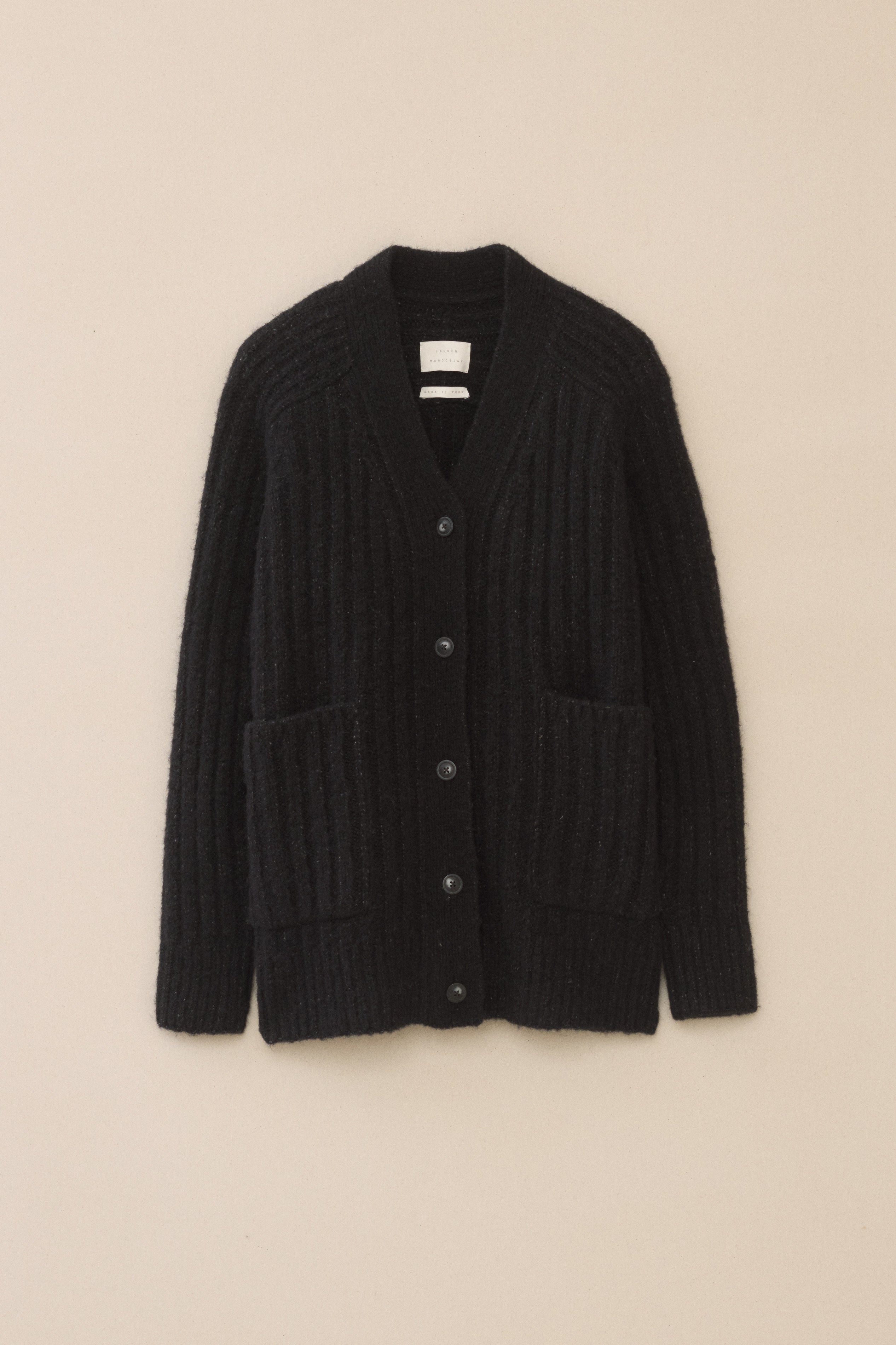 RIB SADDLE CARDIGAN