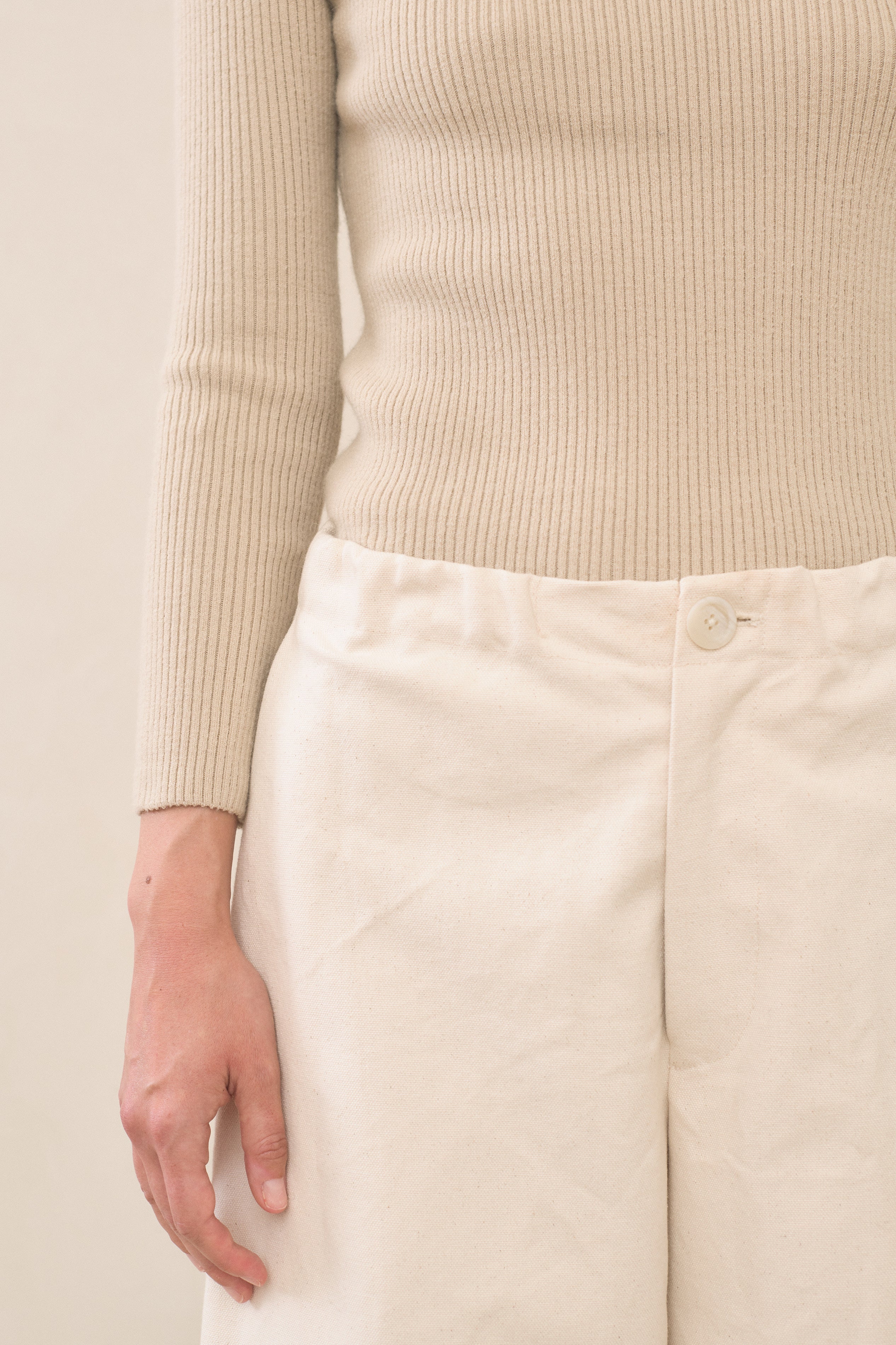 RIB 3/4 CREWNECK