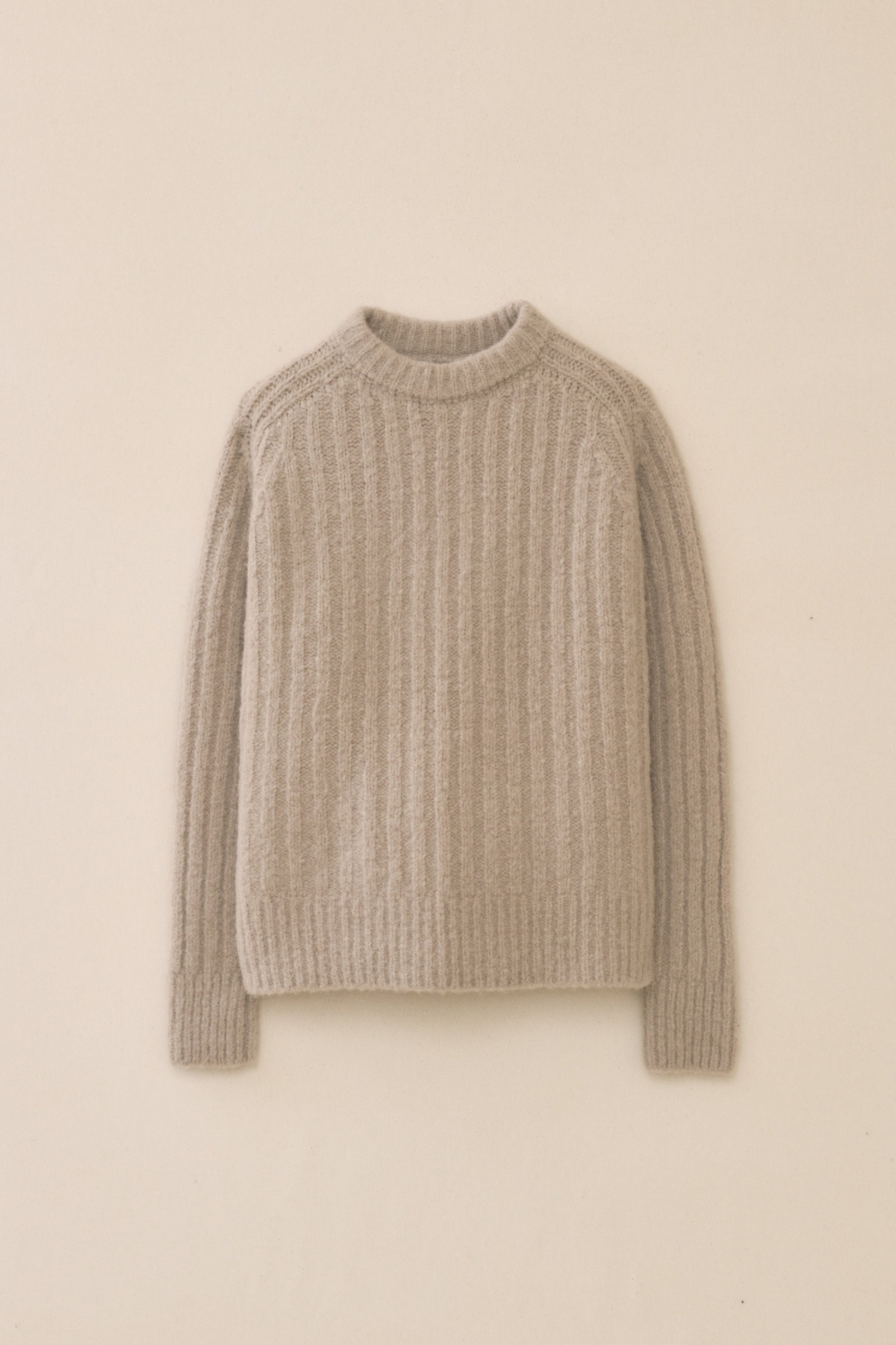 RIB SADDLE CREWNECK
