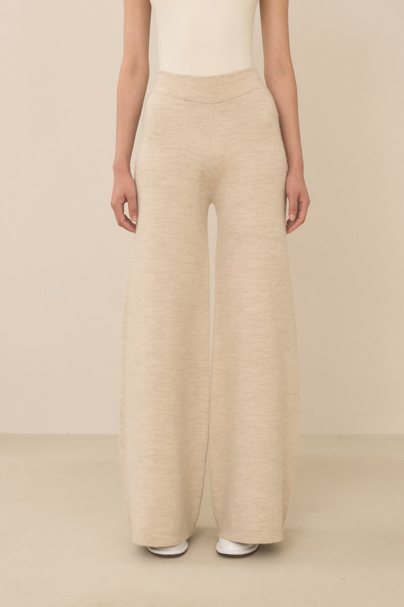 DOUBLE KNIT FLARE PANTS