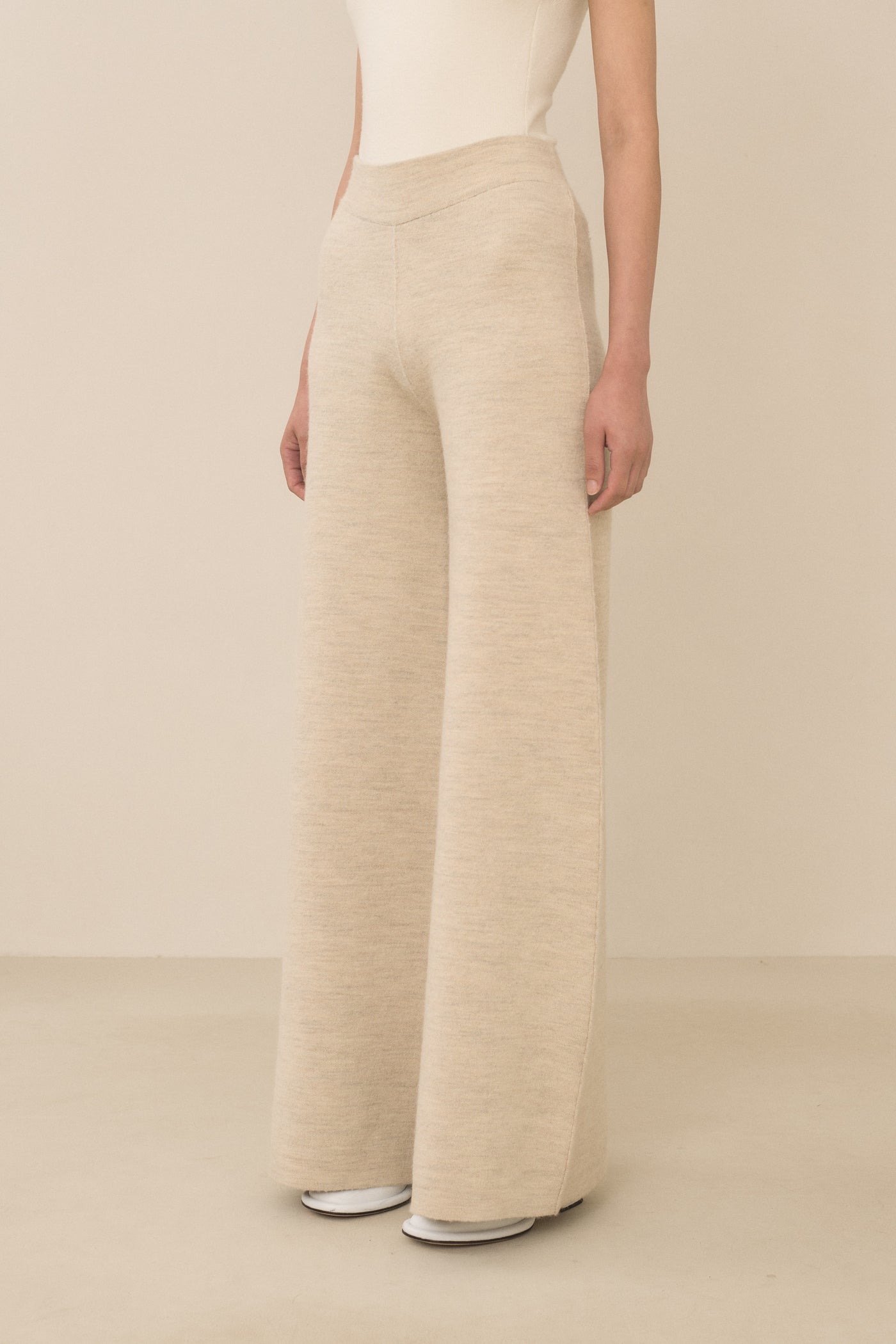 DOUBLE KNIT FLARE PANTS