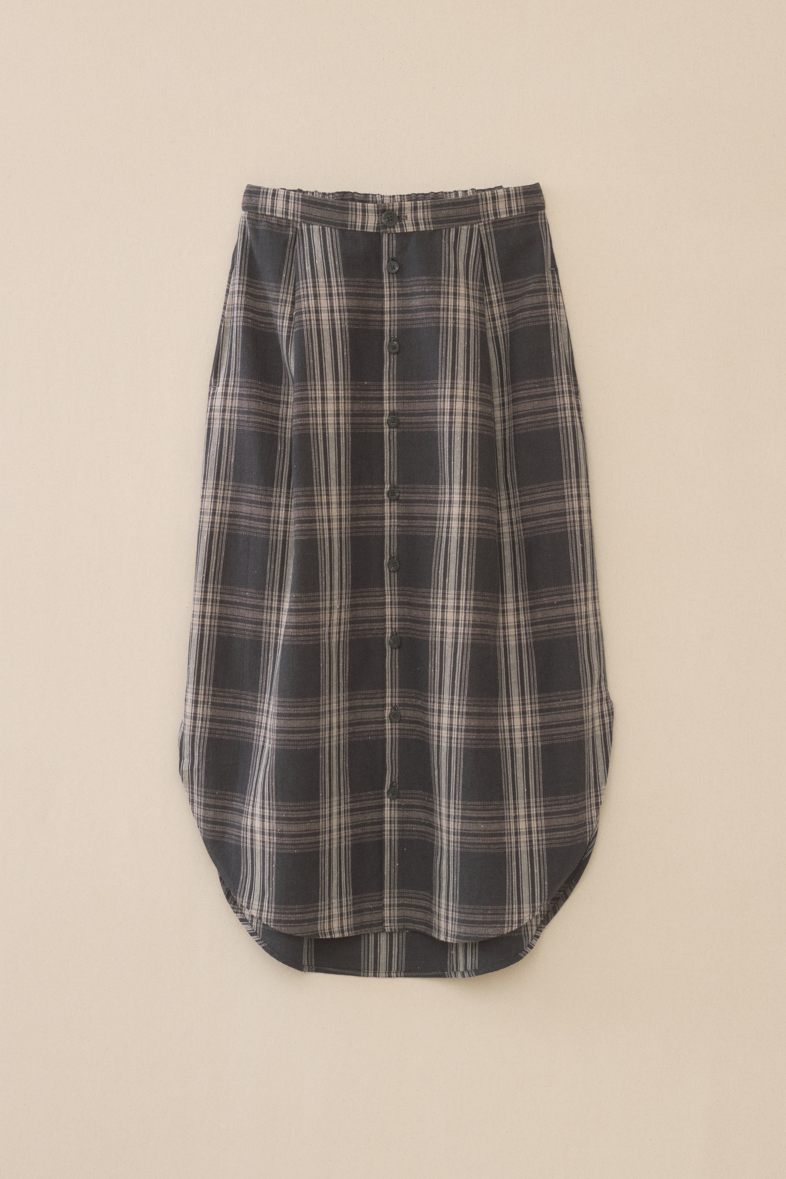 PLAID PLACKET SKIRT