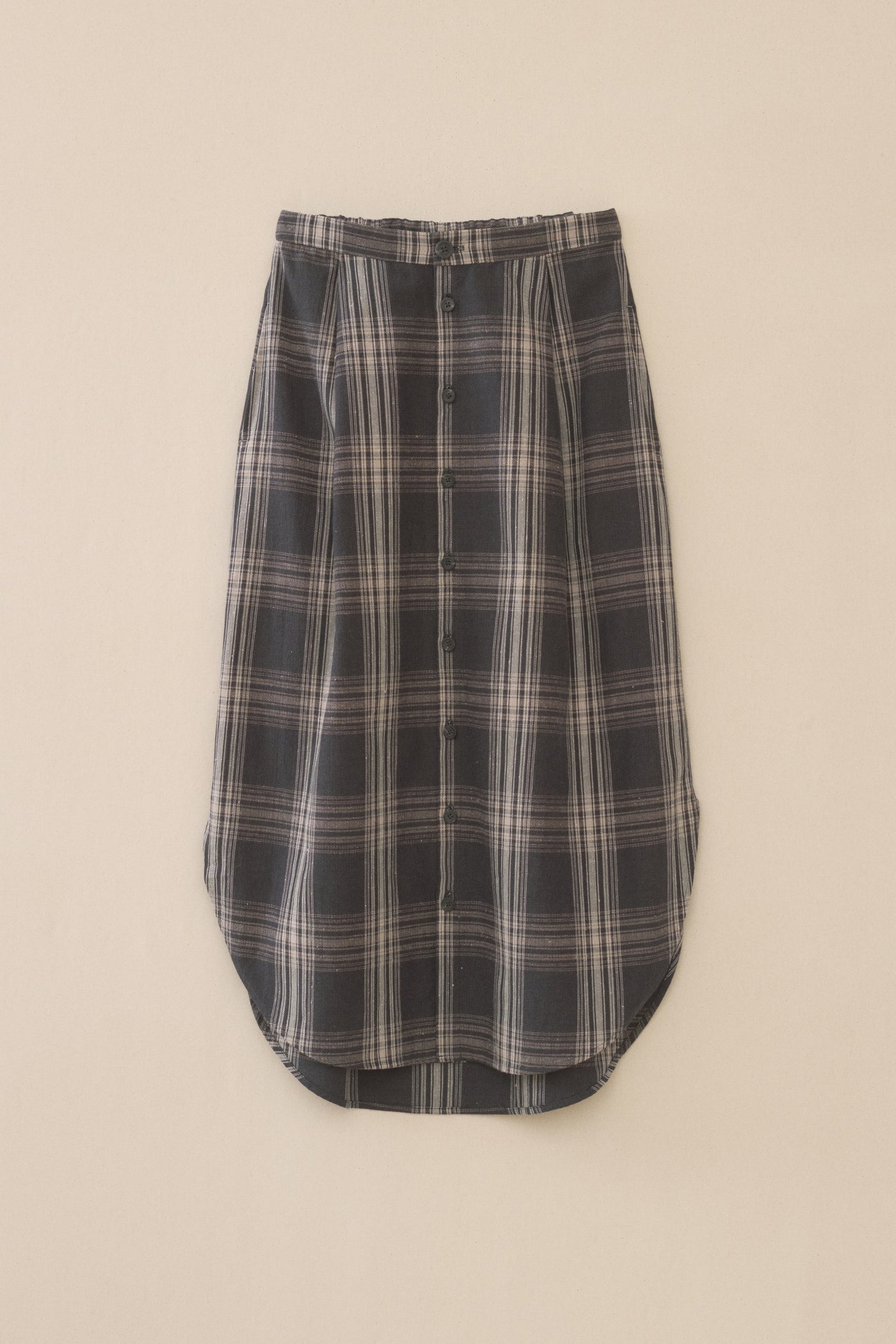 PLAID PLACKET SKIRT