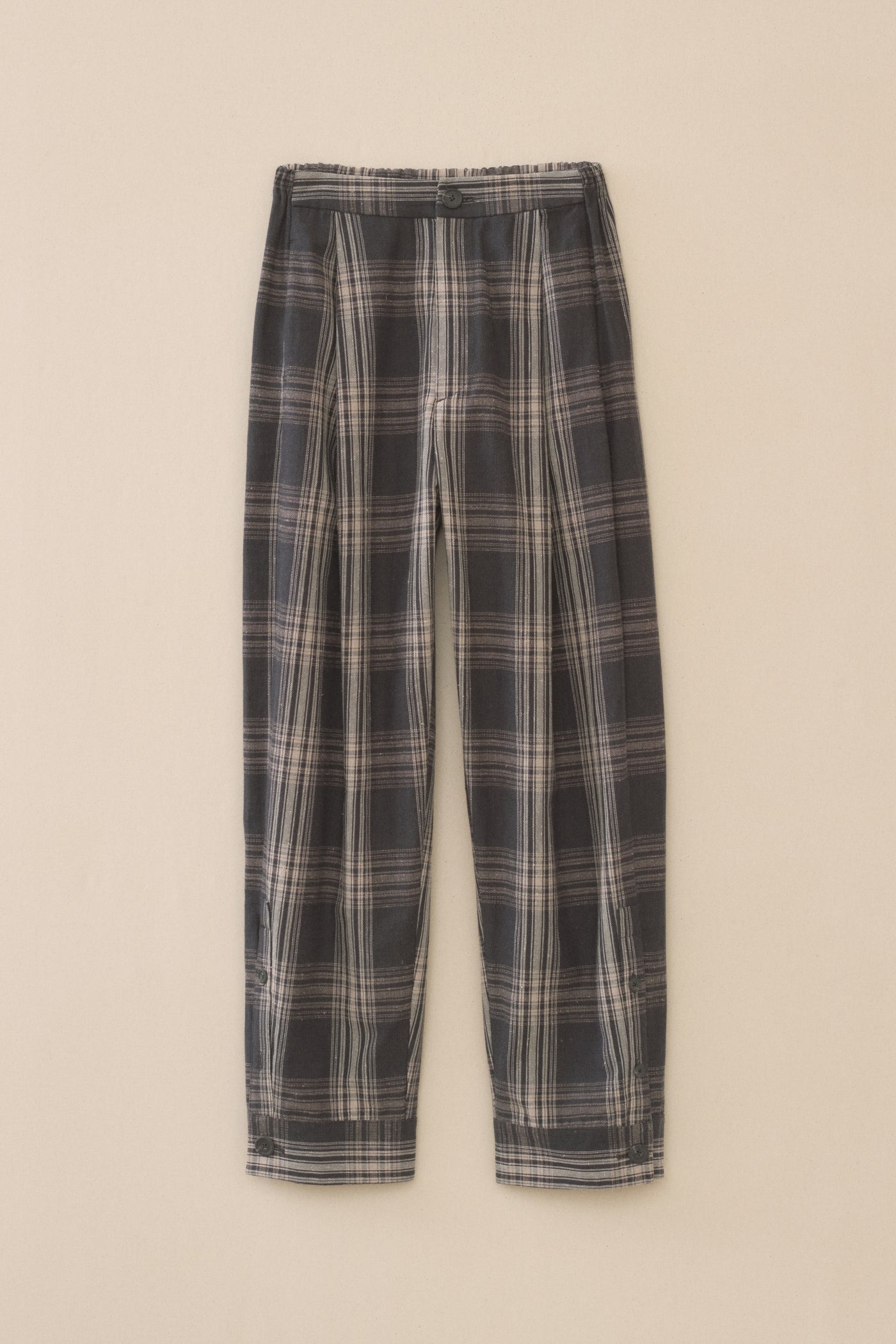 PLAID CUFF PANTS