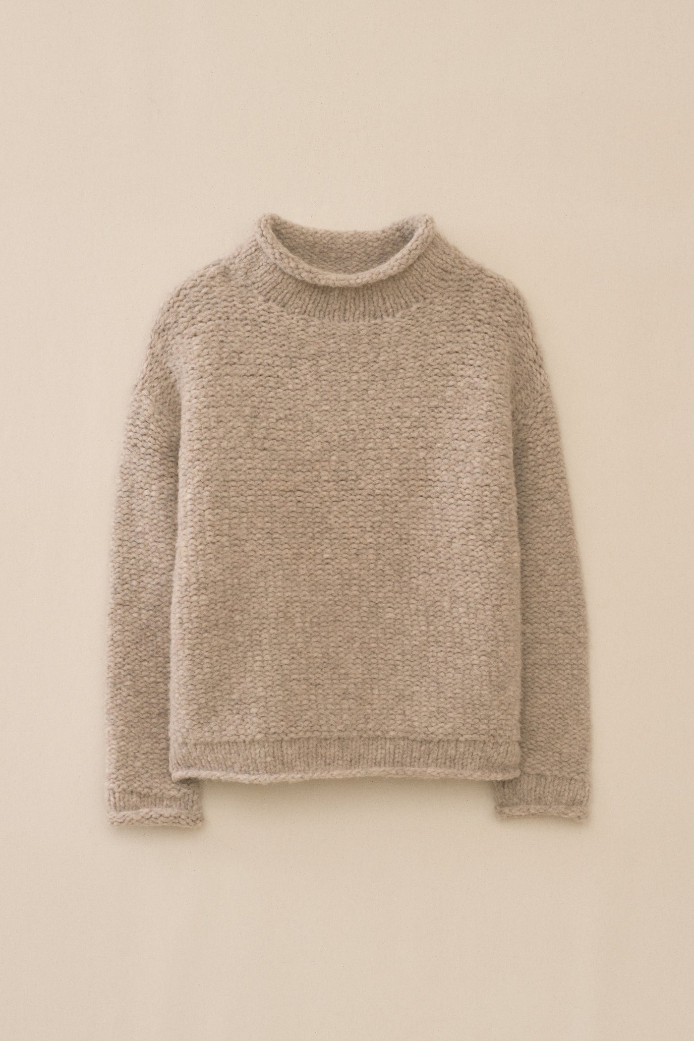 HANDKNIT PURL ROLLNECK