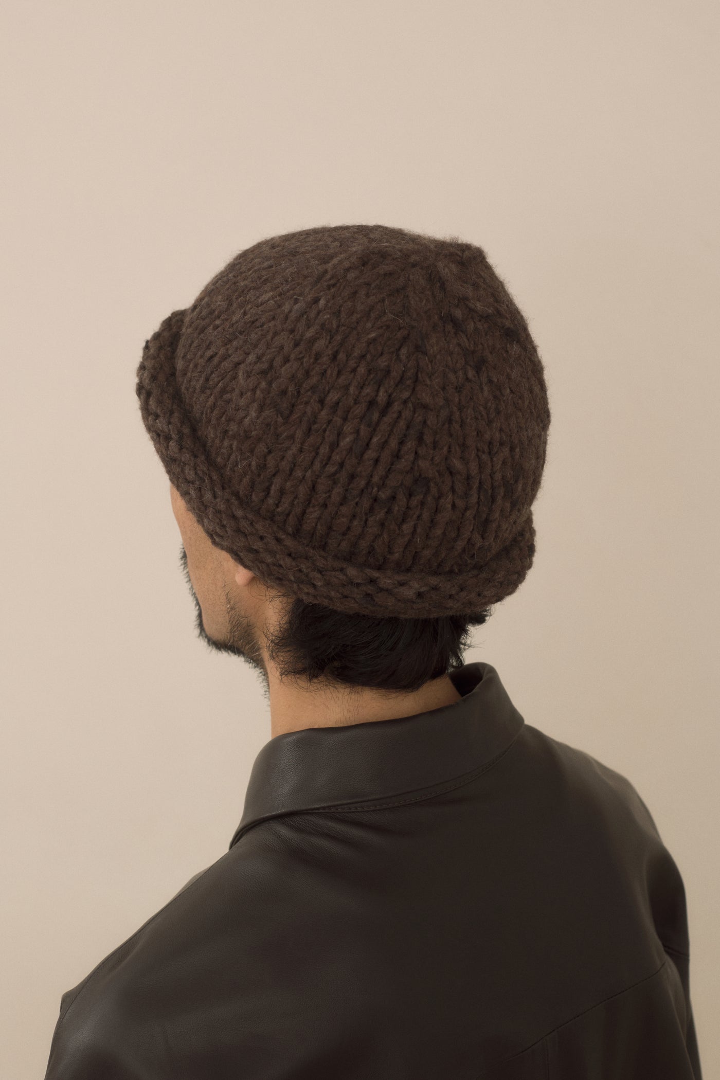 HANDKNIT PAINT ROLL HAT