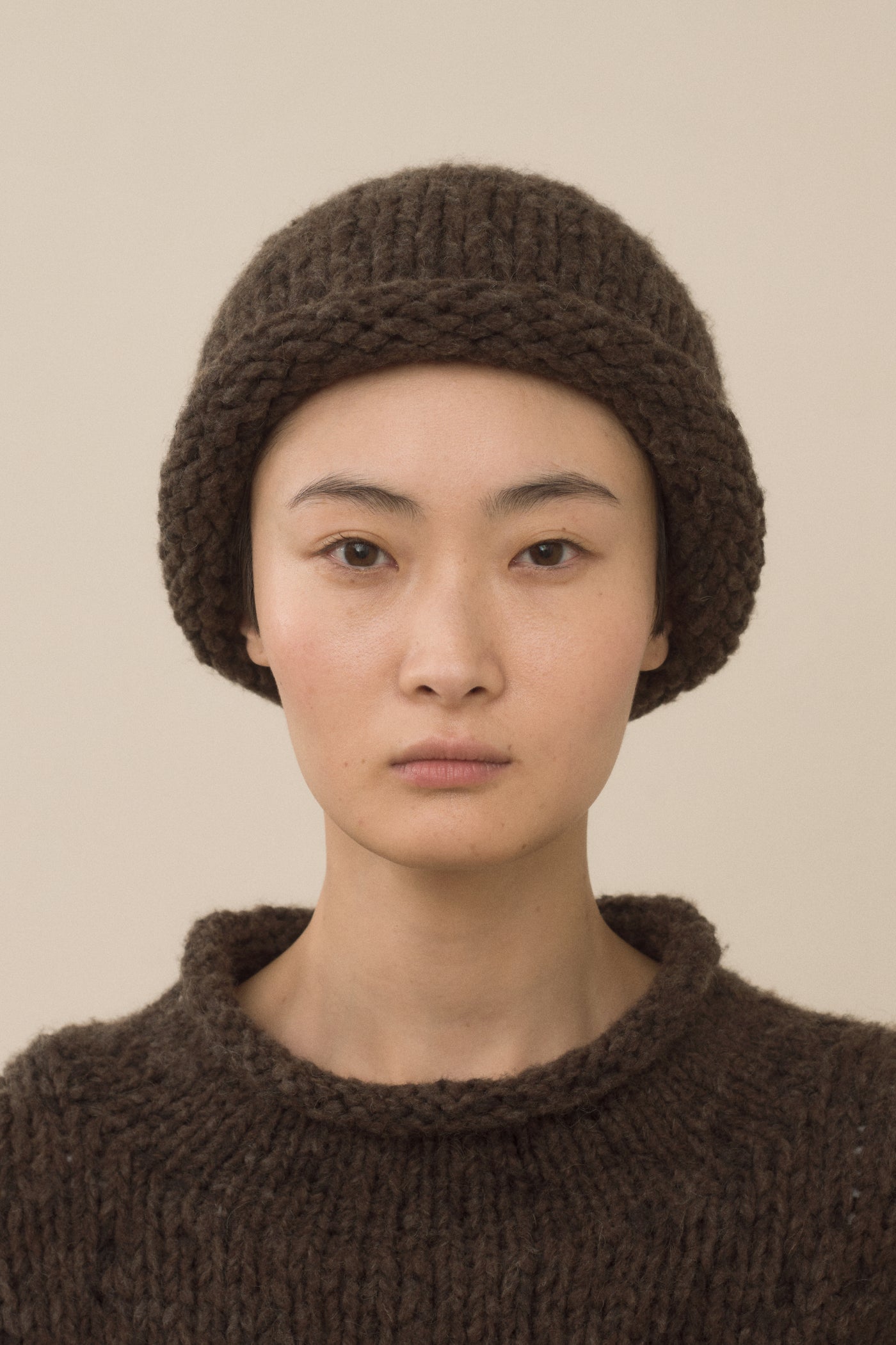 HANDKNIT PAINT ROLL HAT