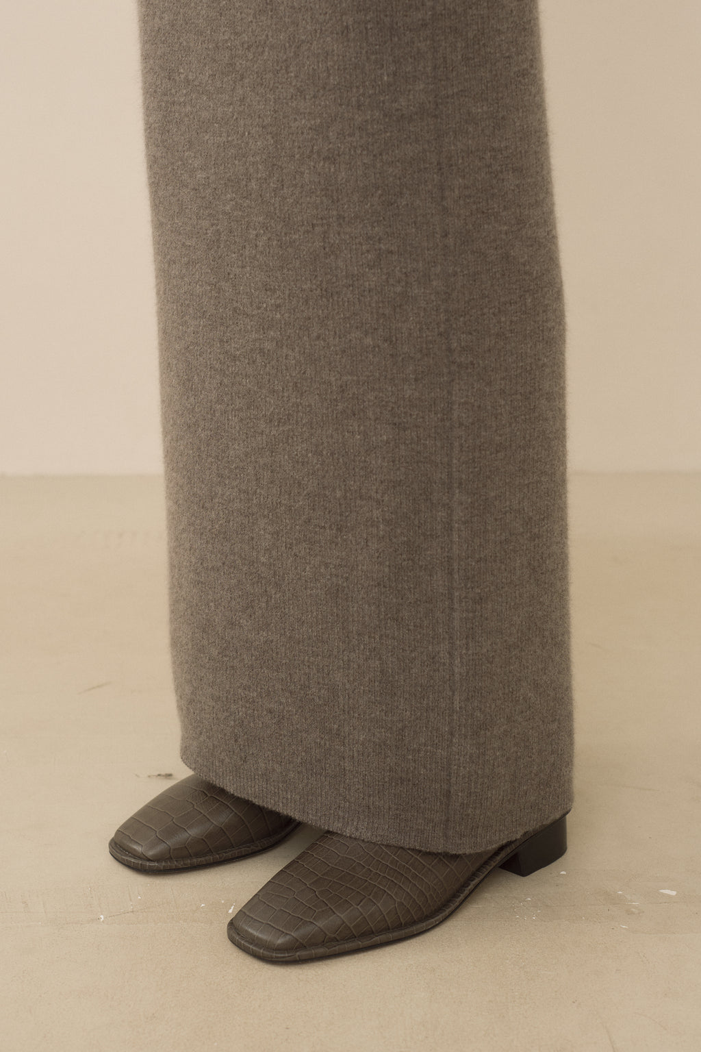 RIB SPLIT SKIRT