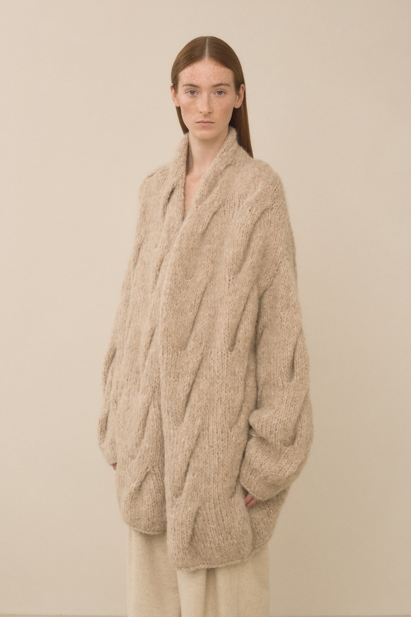 HANDKNIT CABLE CARDIGAN