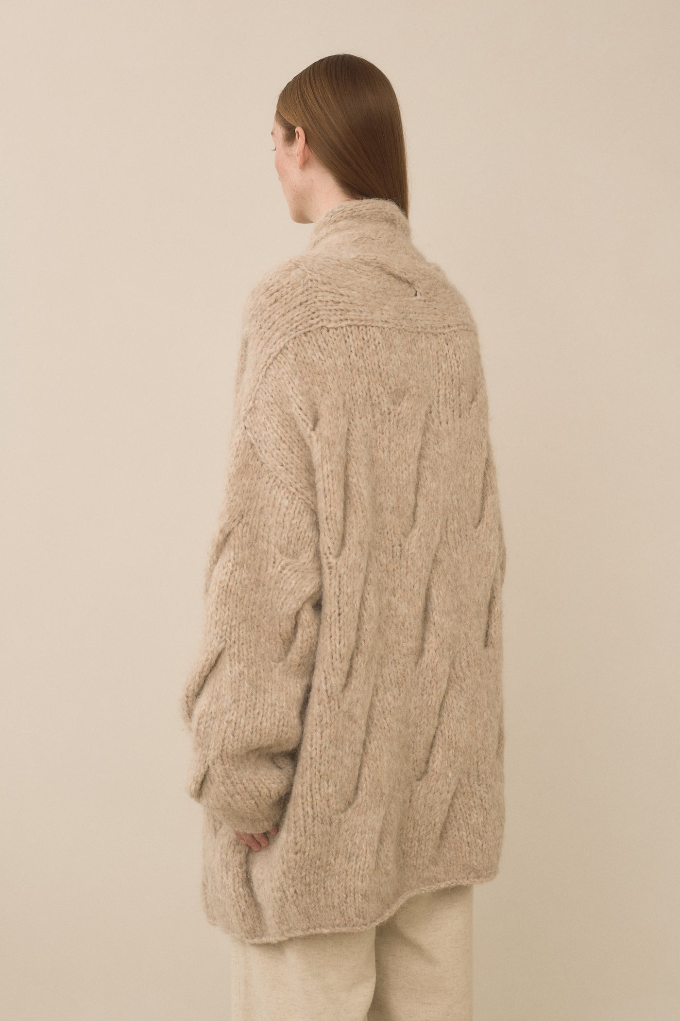 HANDKNIT CABLE CARDIGAN