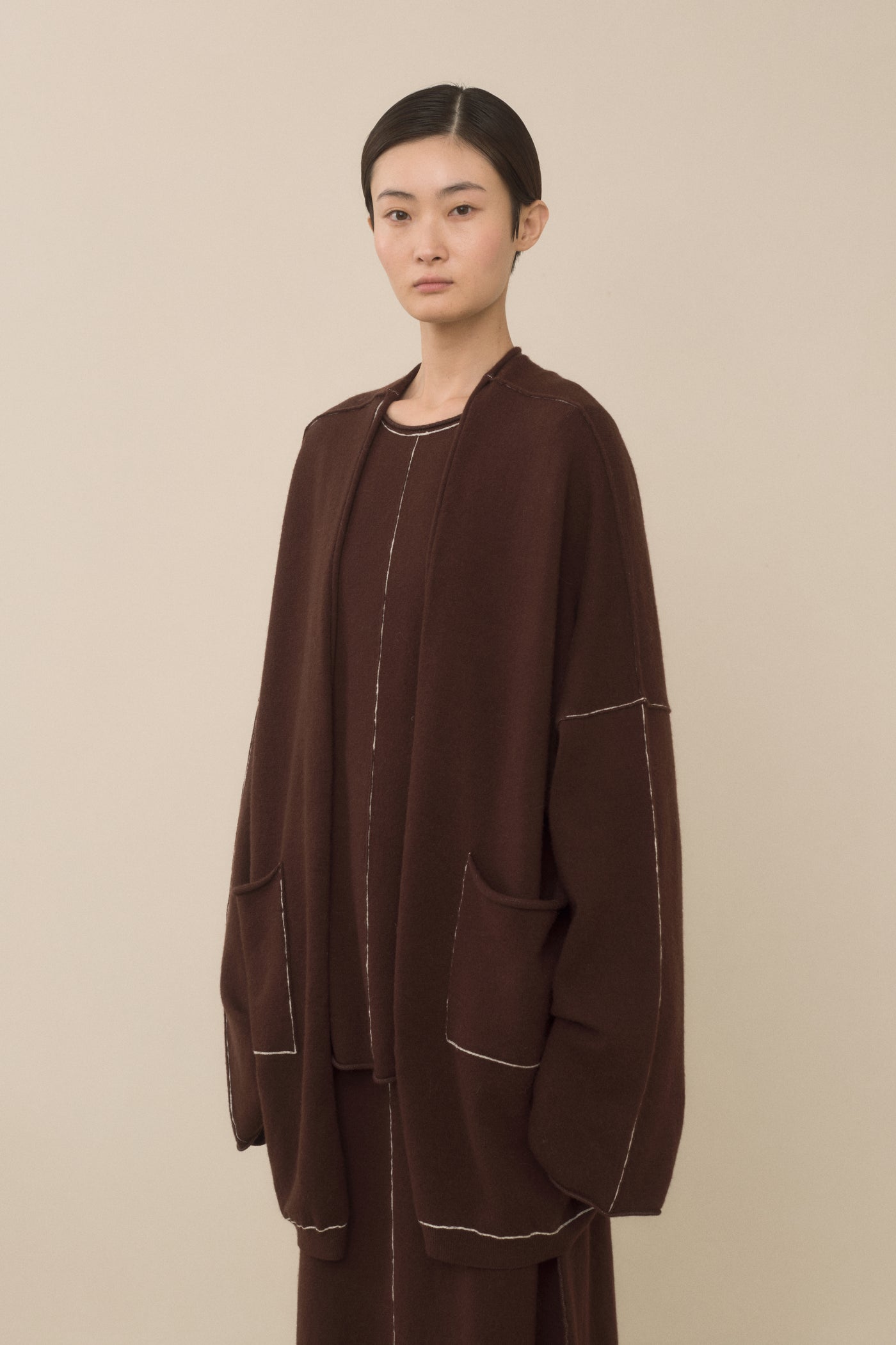 STITCH WIDE CARDIGAN
