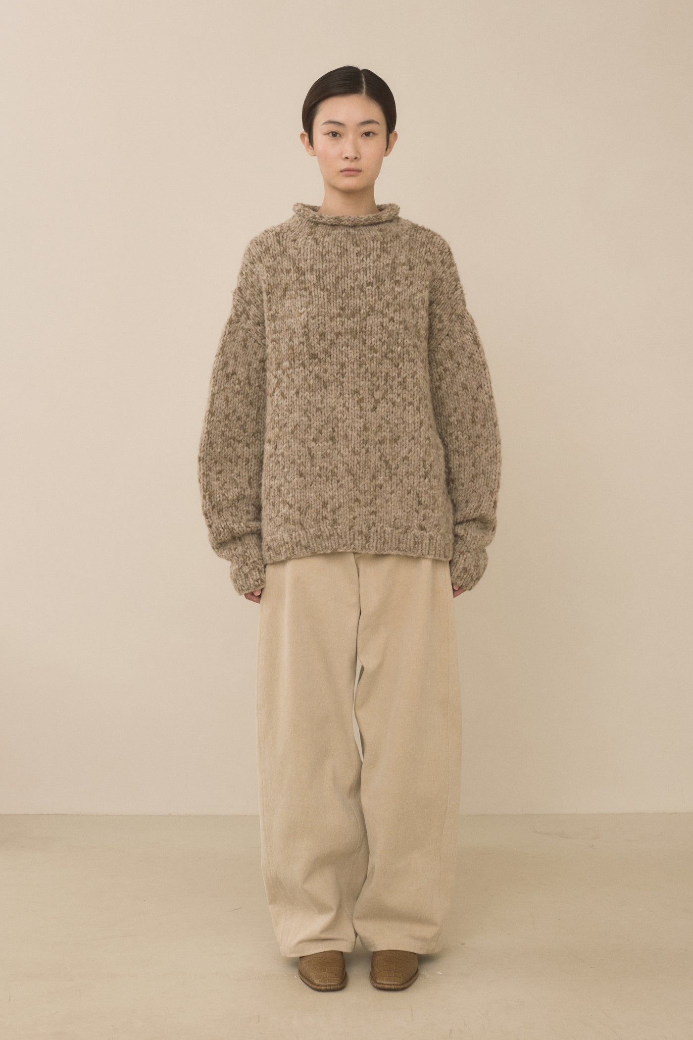 HANDKNIT PAINT ROLLNECK