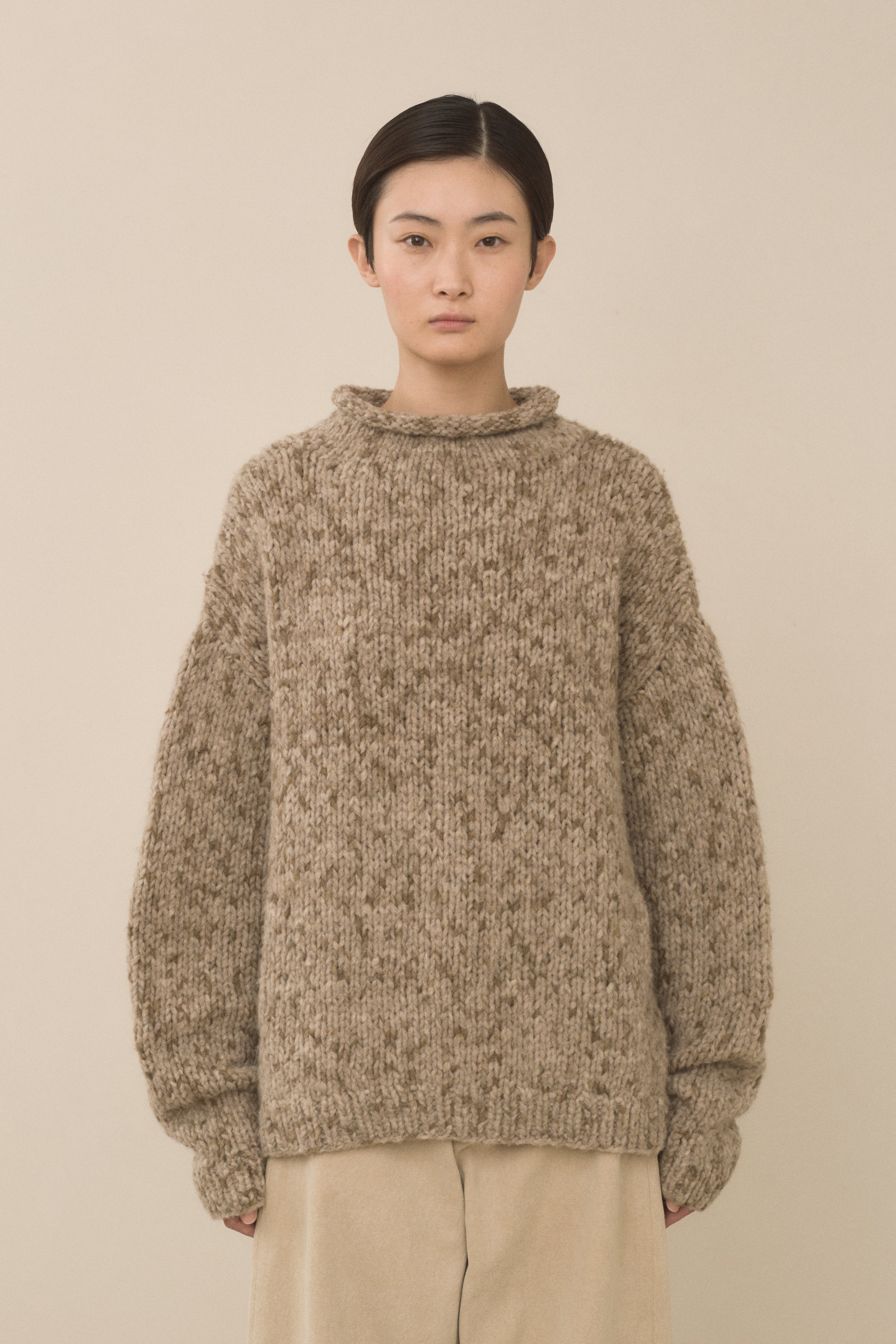 HANDKNIT PAINT ROLLNECK