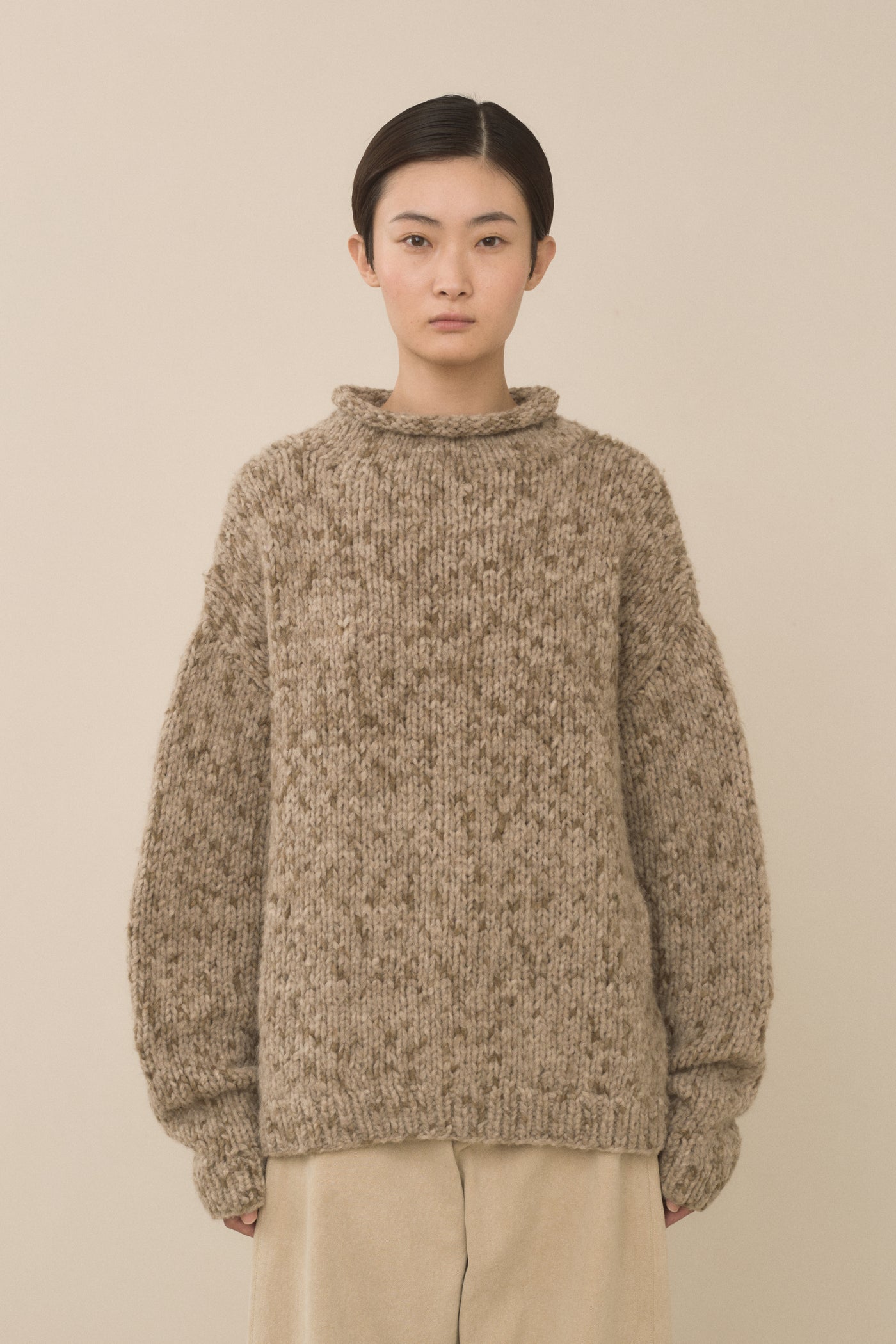 HANDKNIT PAINT ROLLNECK
