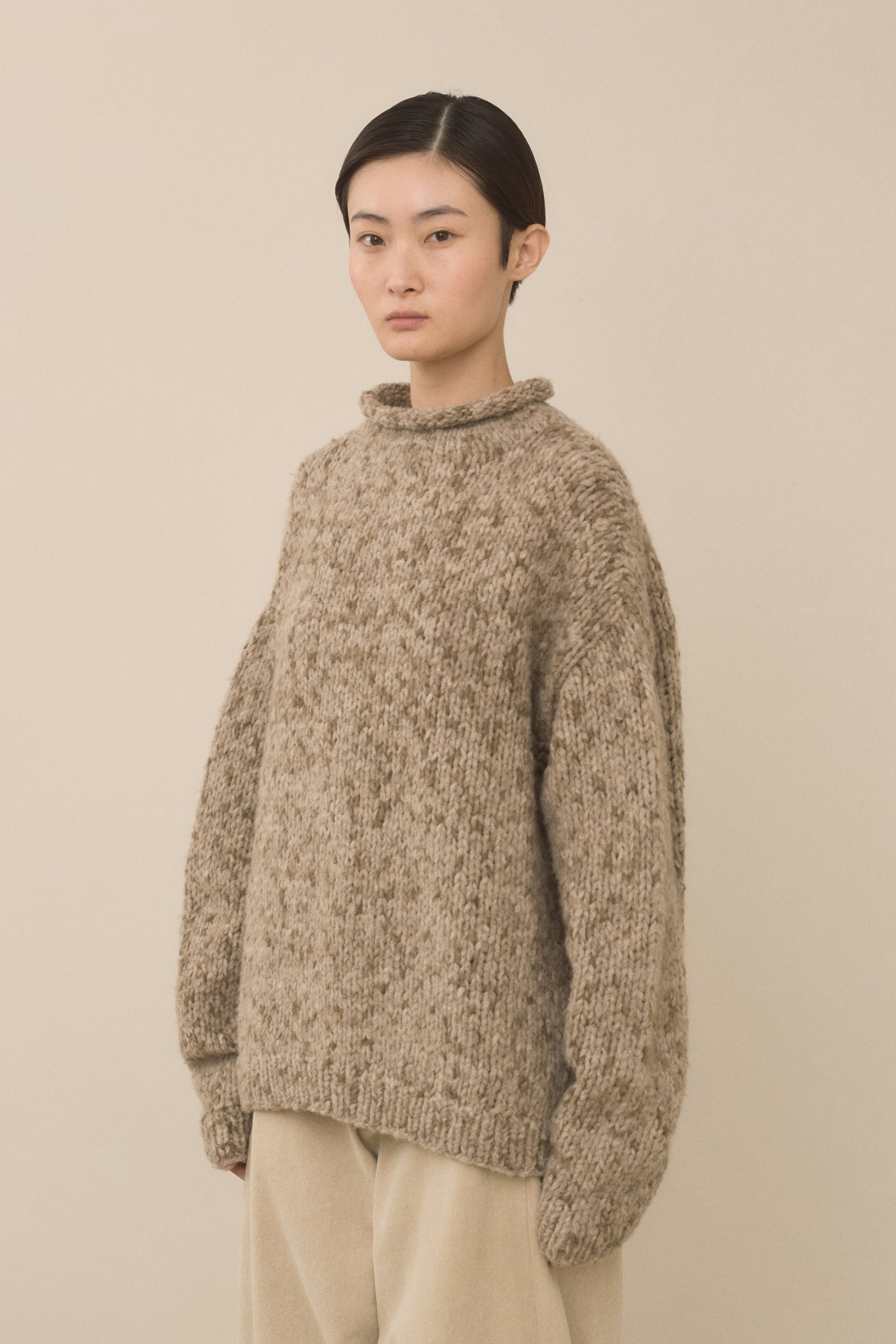 HANDKNIT PAINT ROLLNECK