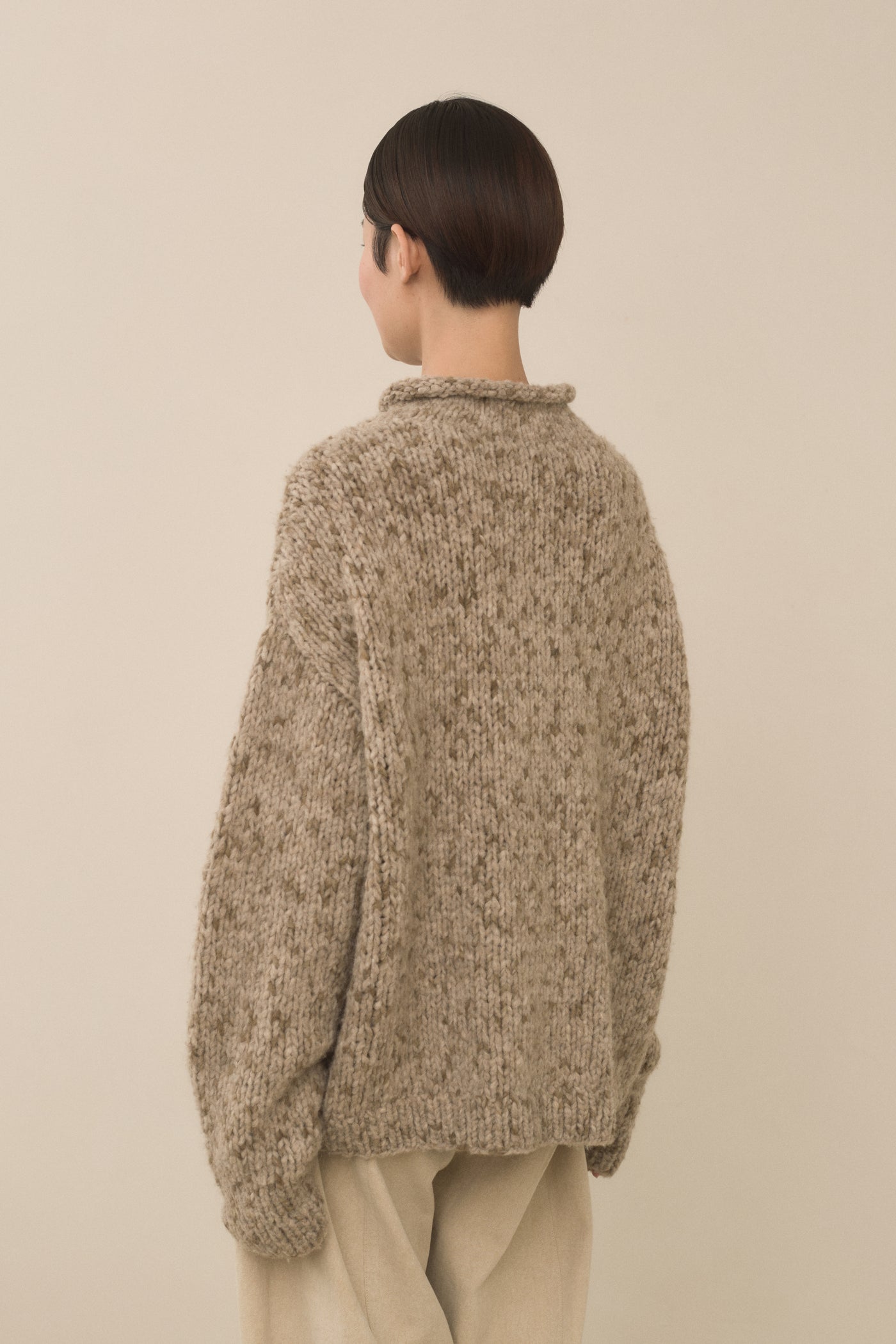HANDKNIT PAINT ROLLNECK