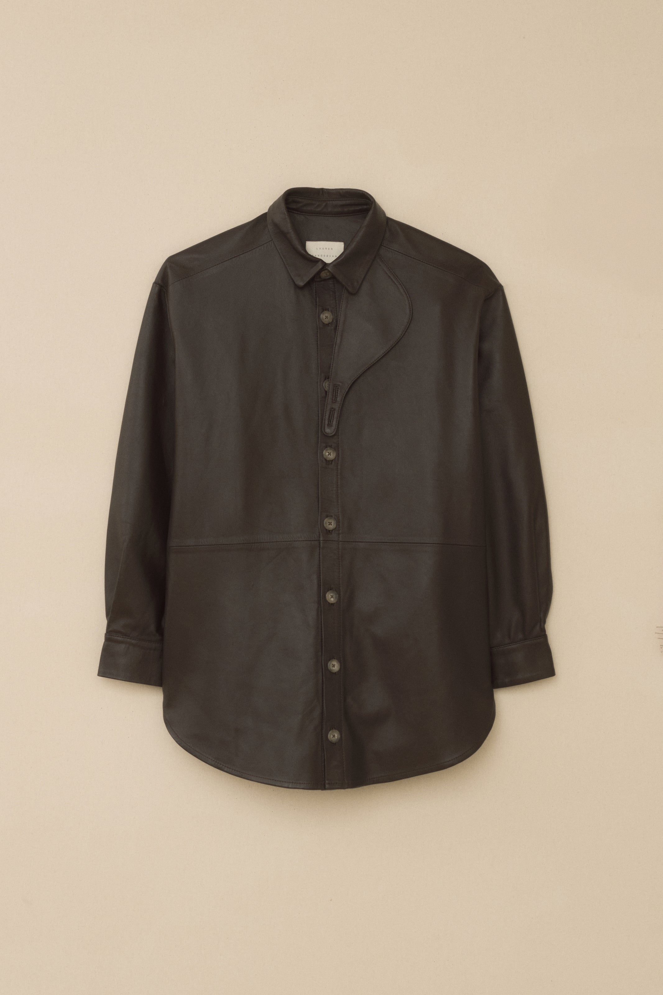 LEATHER GAITER SHIRT JACKET