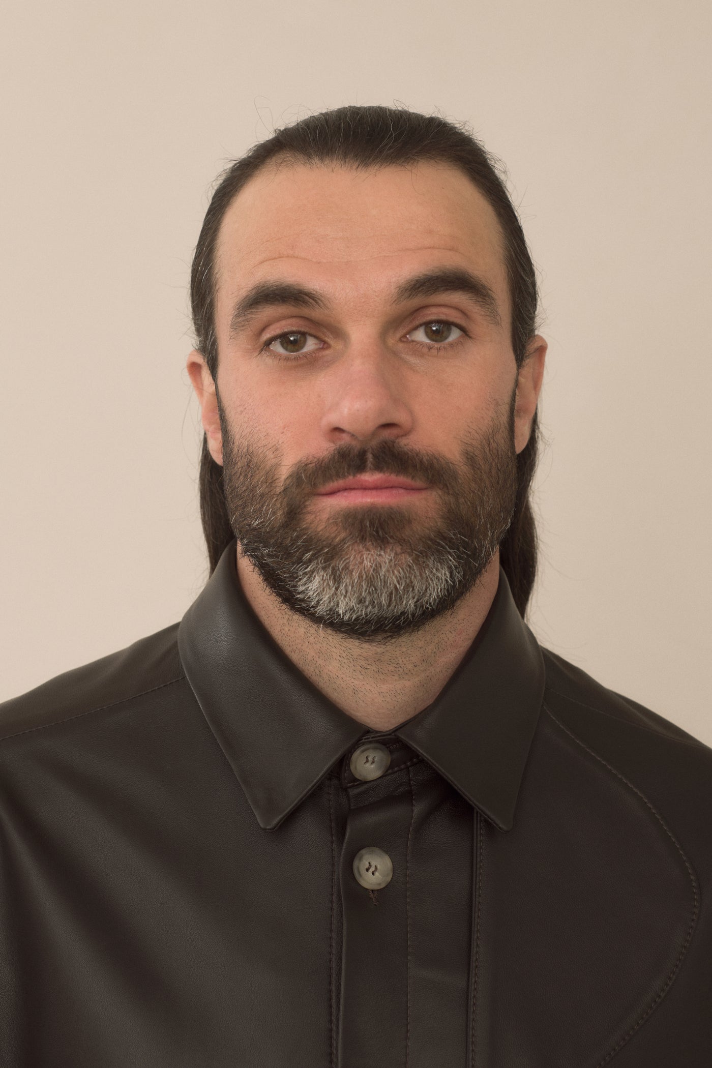 LEATHER GAITER SHIRT JACKET