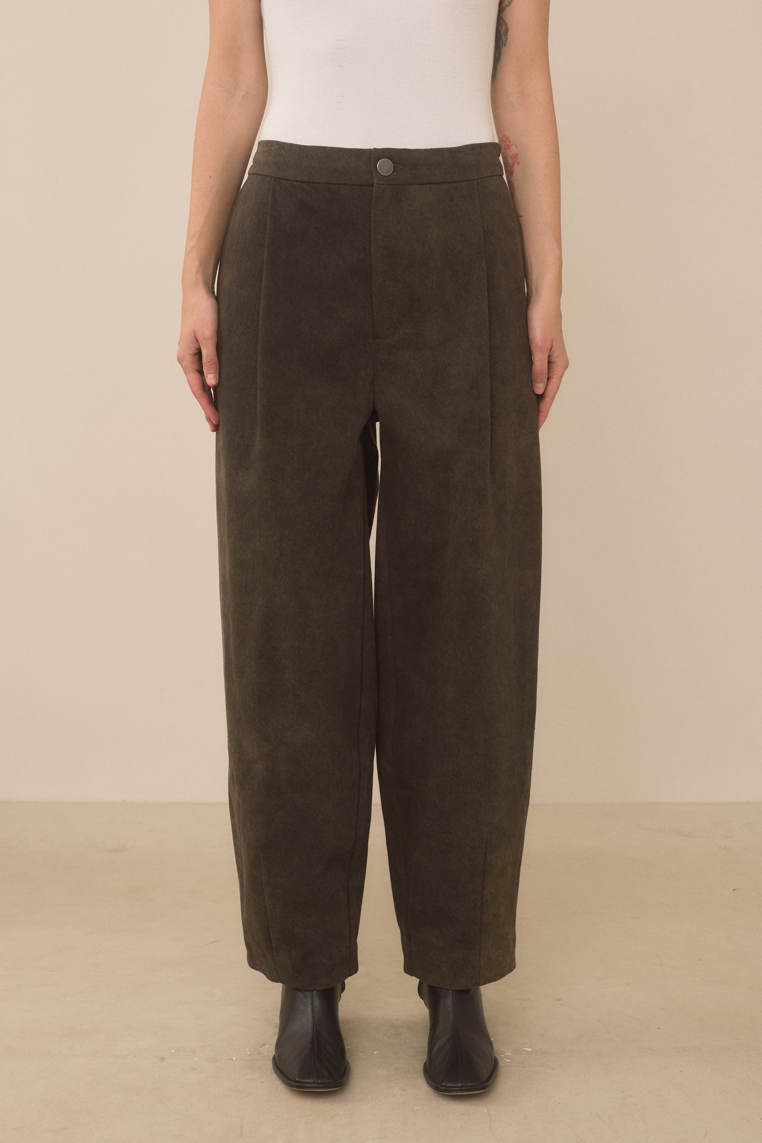 TWILL TAPER PANTS