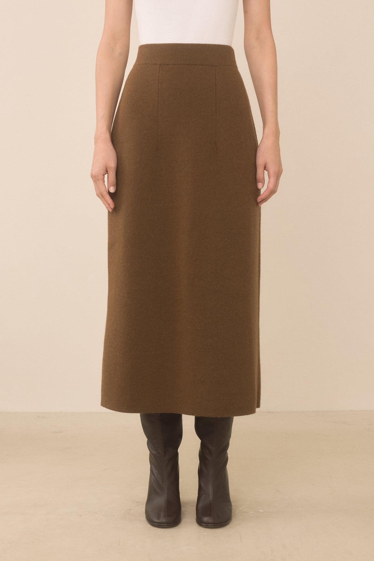 DOUBLE KNIT HIP SKIRT
