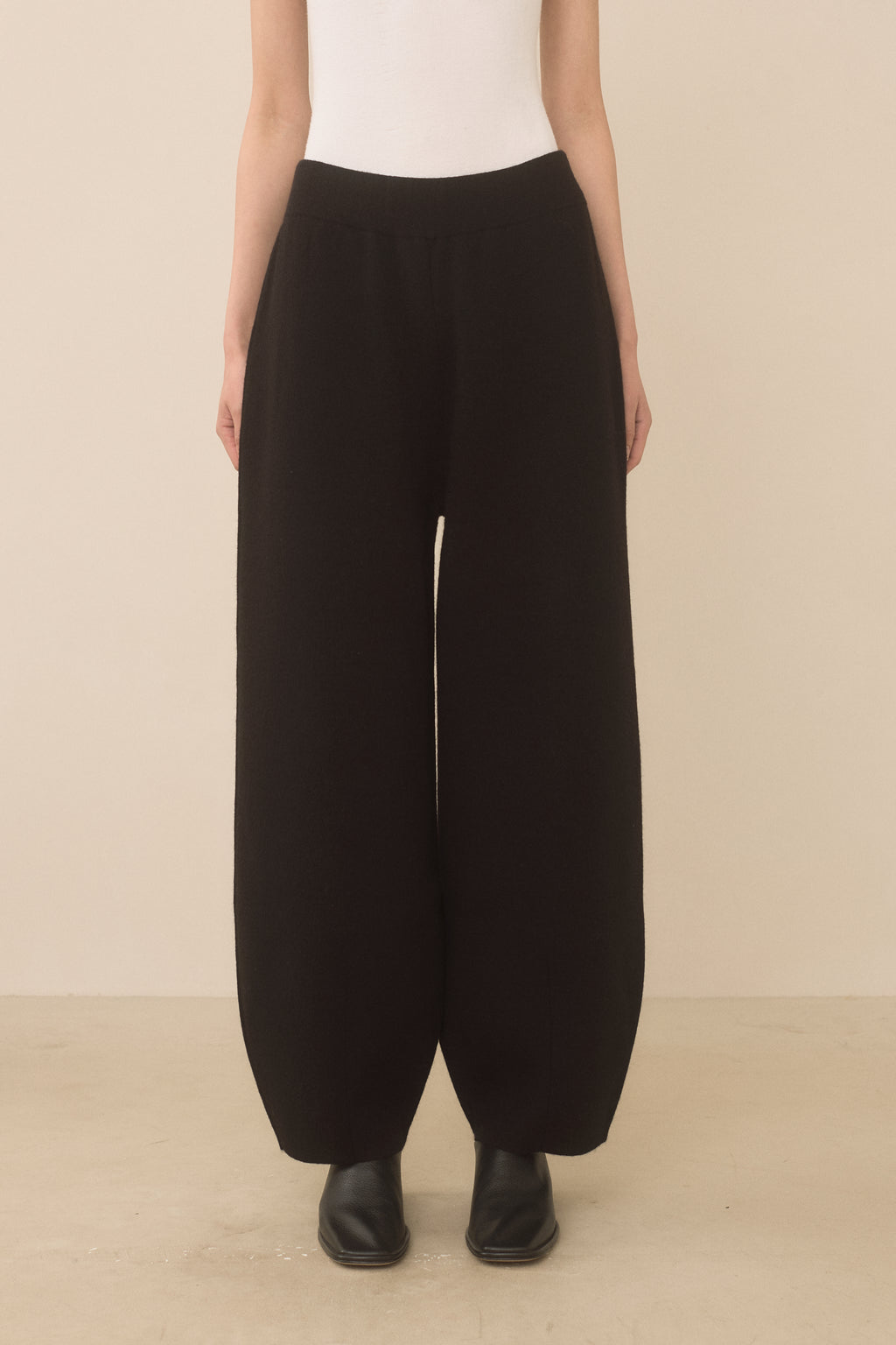 DOUBLE KNIT TAPER PANTS