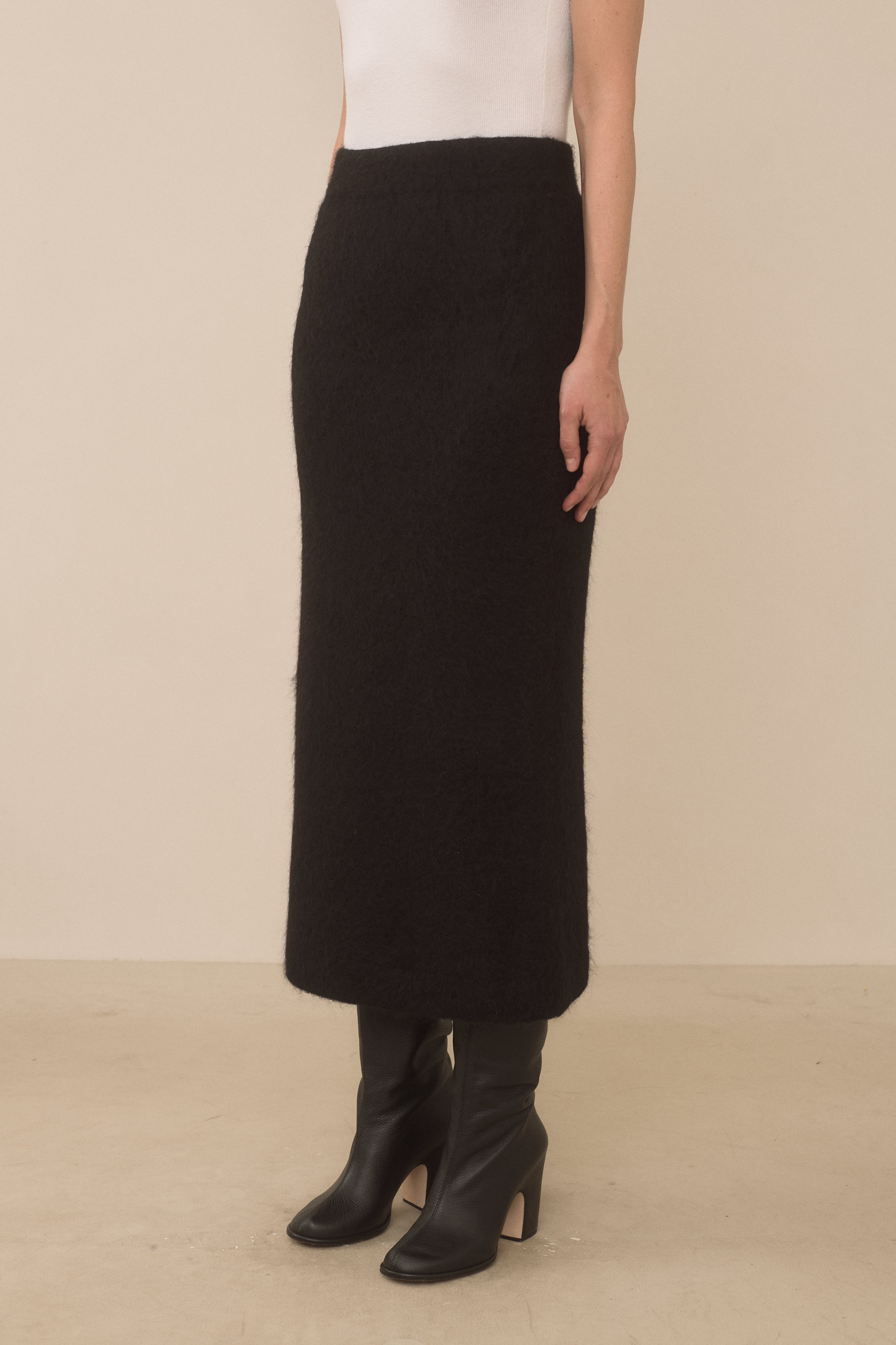 BRUSHED PENCIL SKIRT