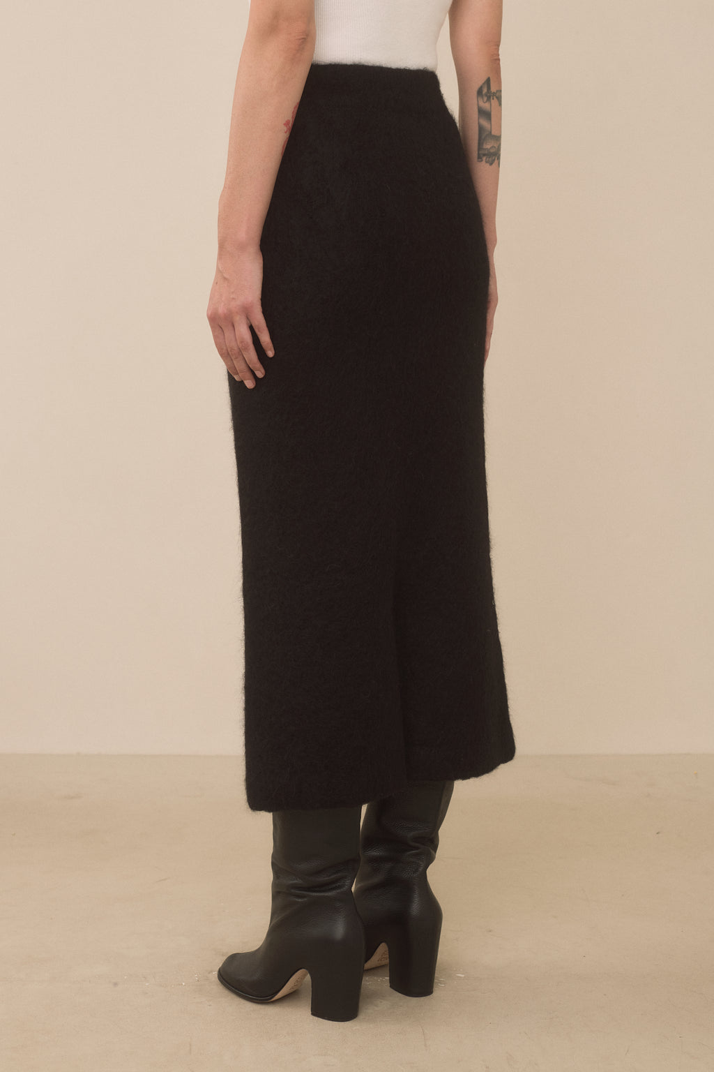 BRUSHED PENCIL SKIRT
