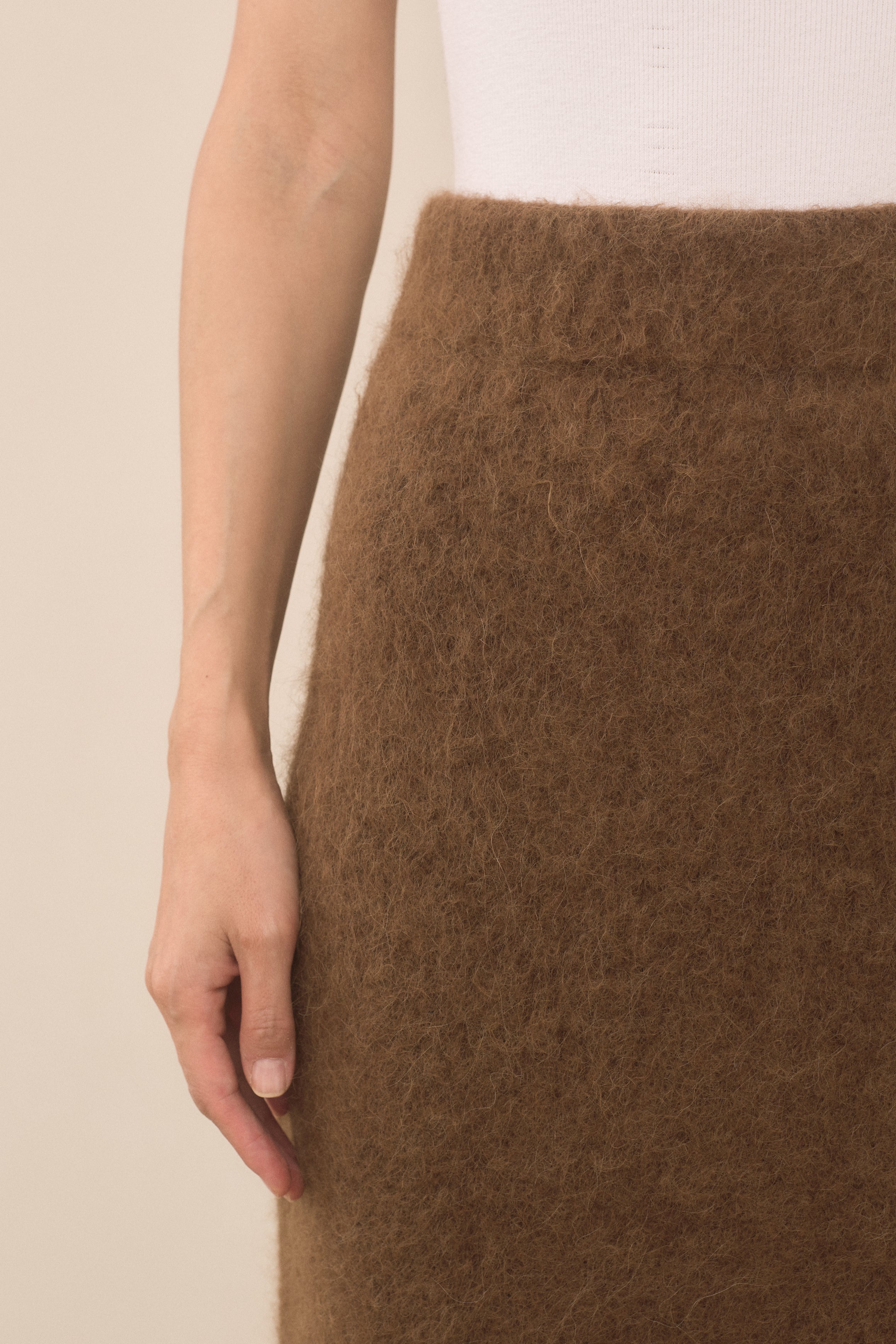 BRUSHED PENCIL SKIRT