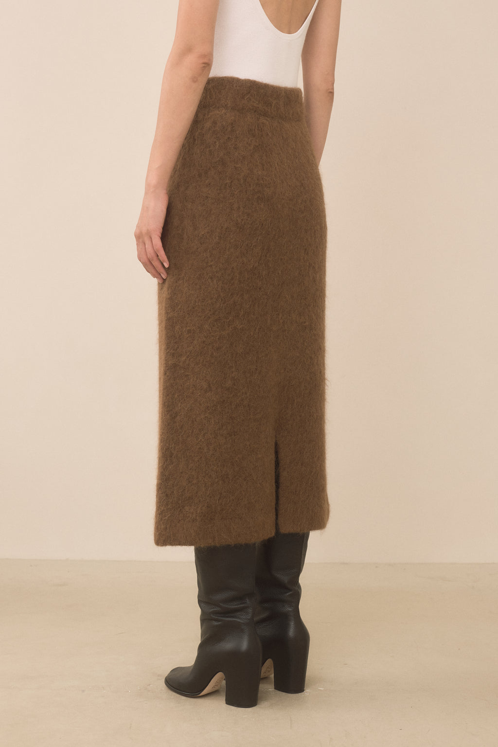 BRUSHED PENCIL SKIRT
