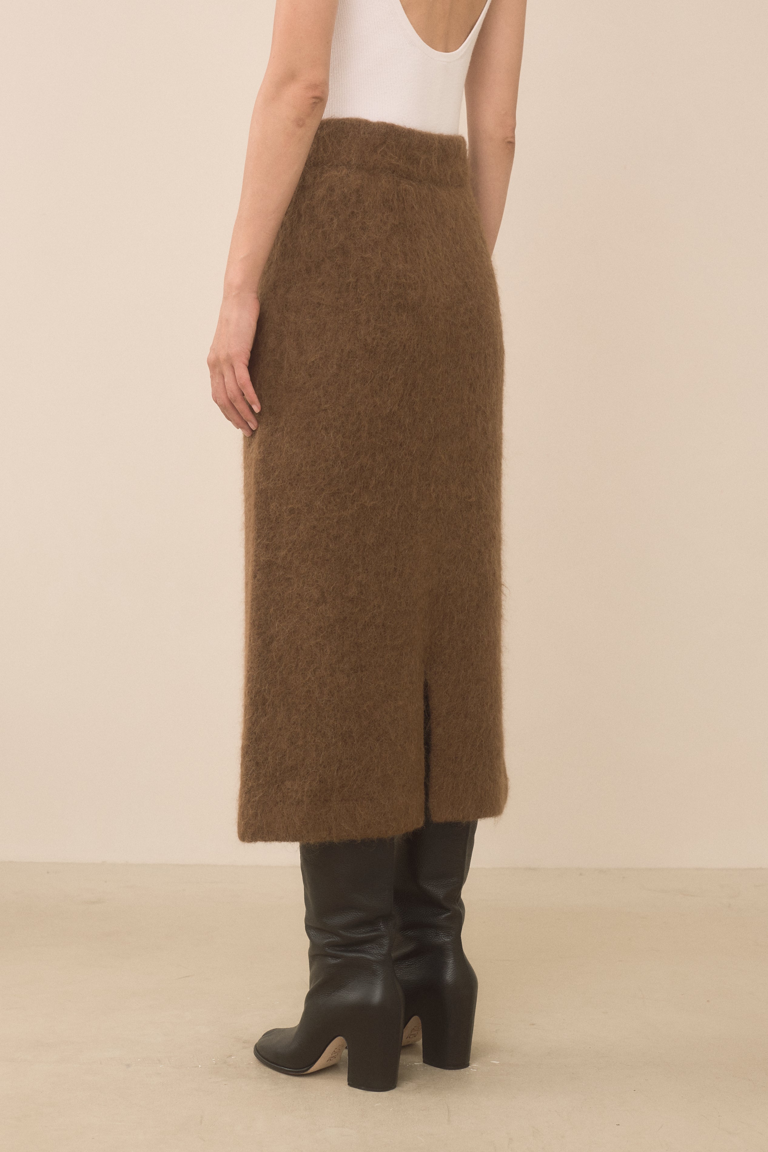 BRUSHED PENCIL SKIRT