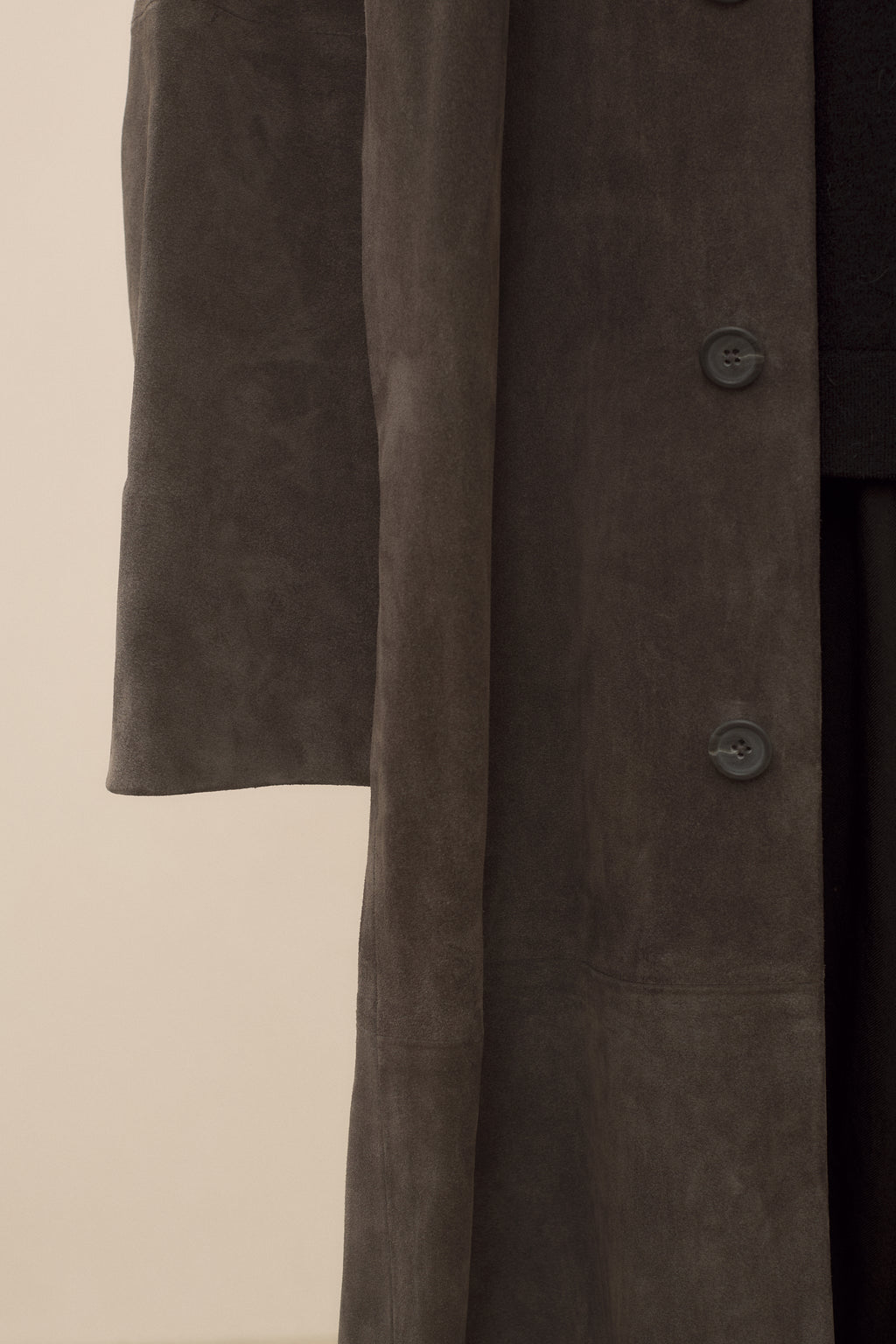 SUEDE BIG CAR COAT