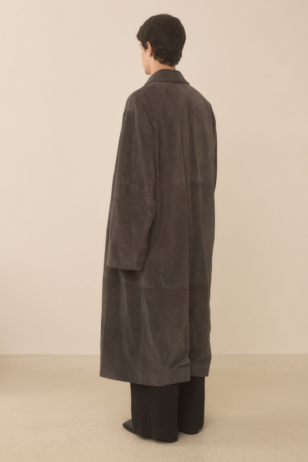 SUEDE BIG CAR COAT