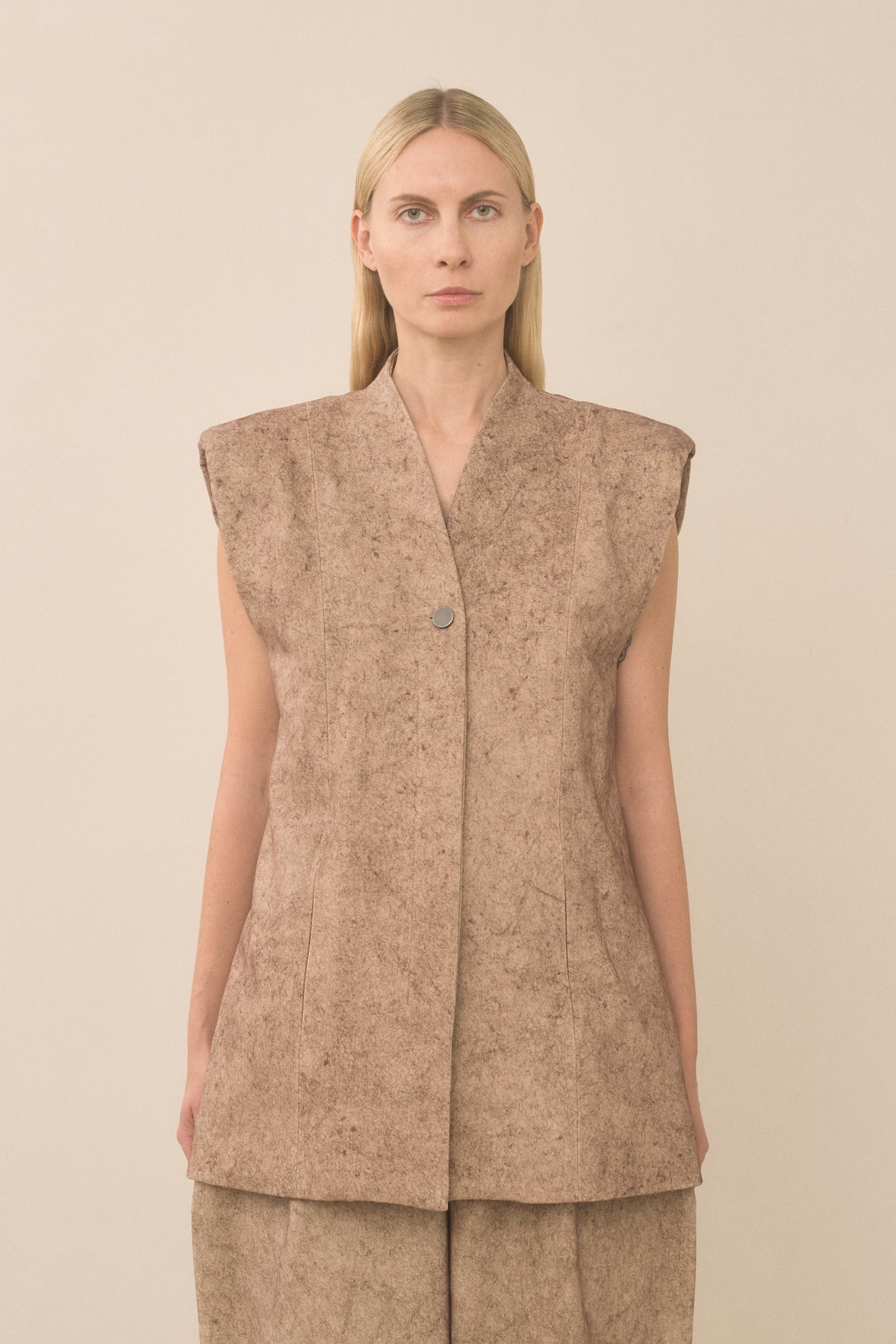 TWILL SHOULDERS GILET