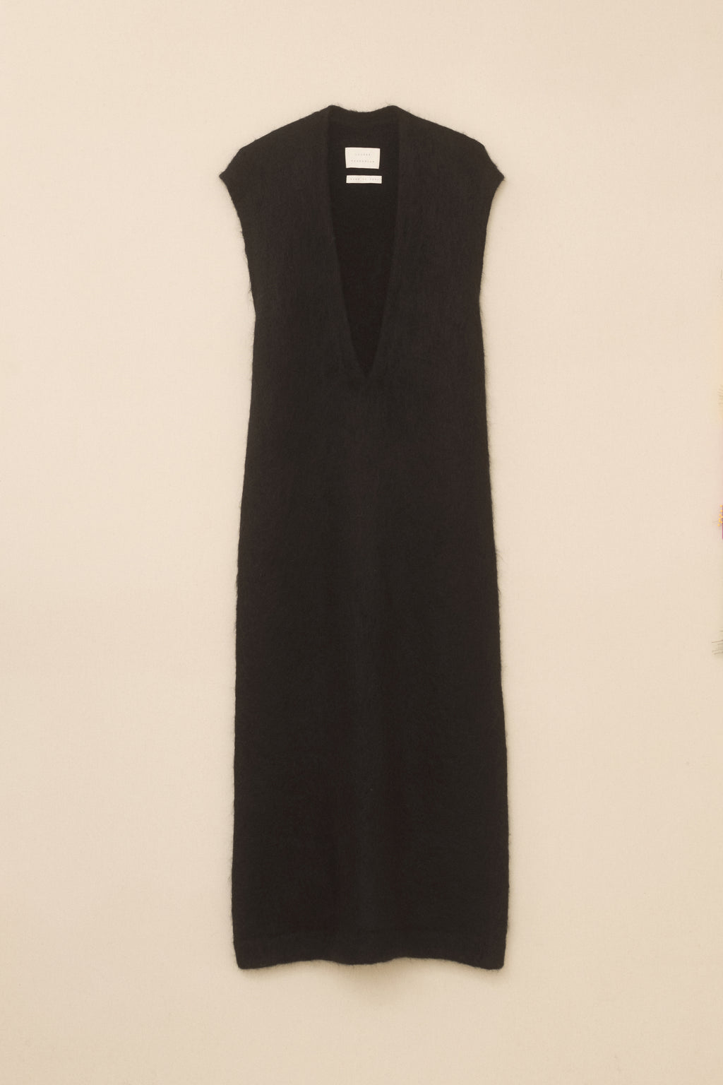 BRUSHED LOW V DRESS