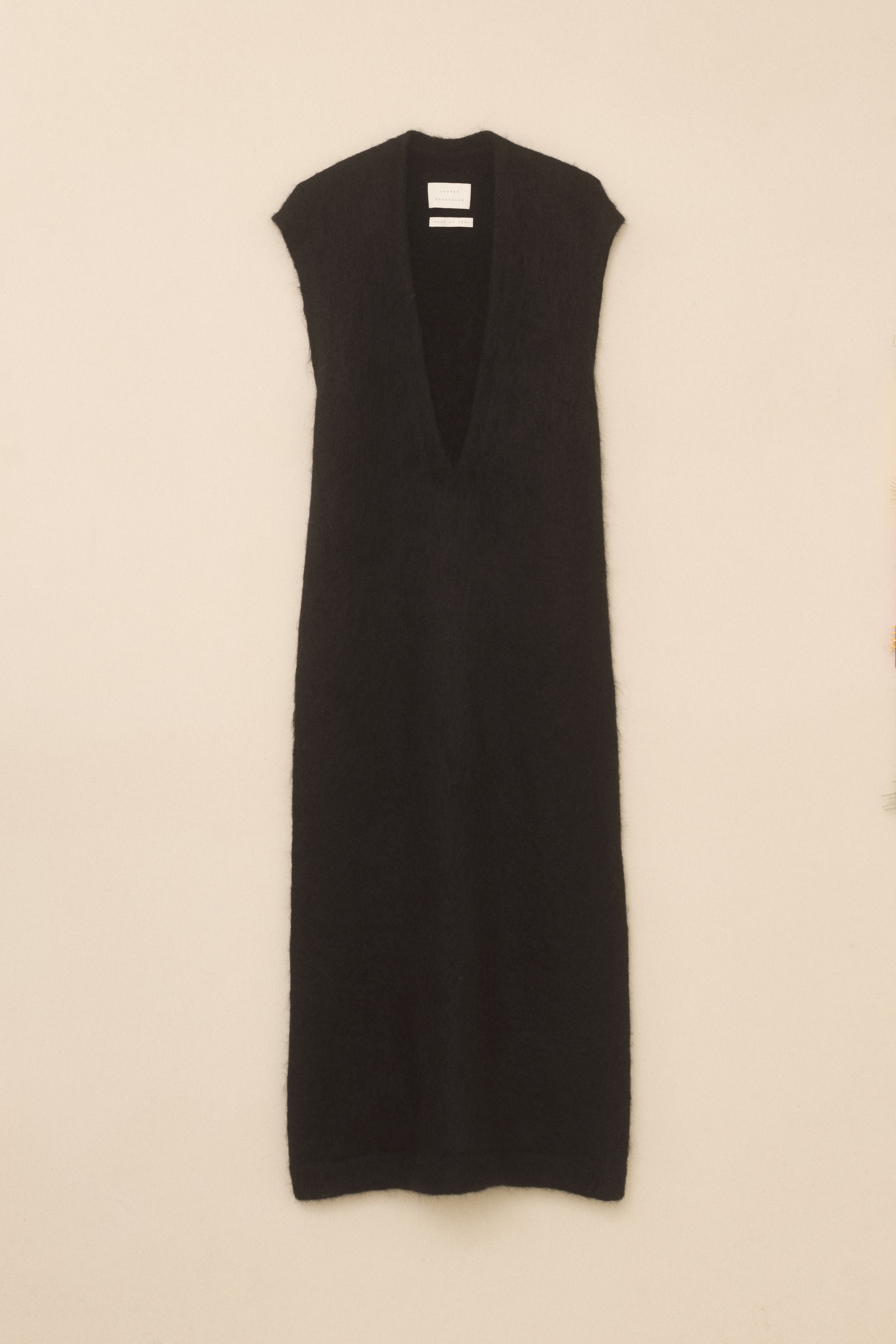 BRUSHED LOW V DRESS