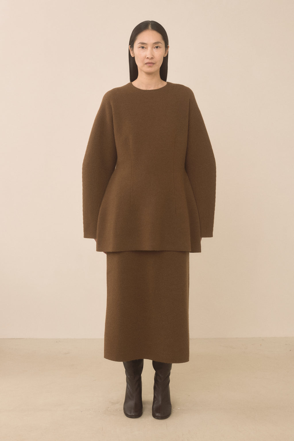 DOUBLE KNIT FORM TUNIC