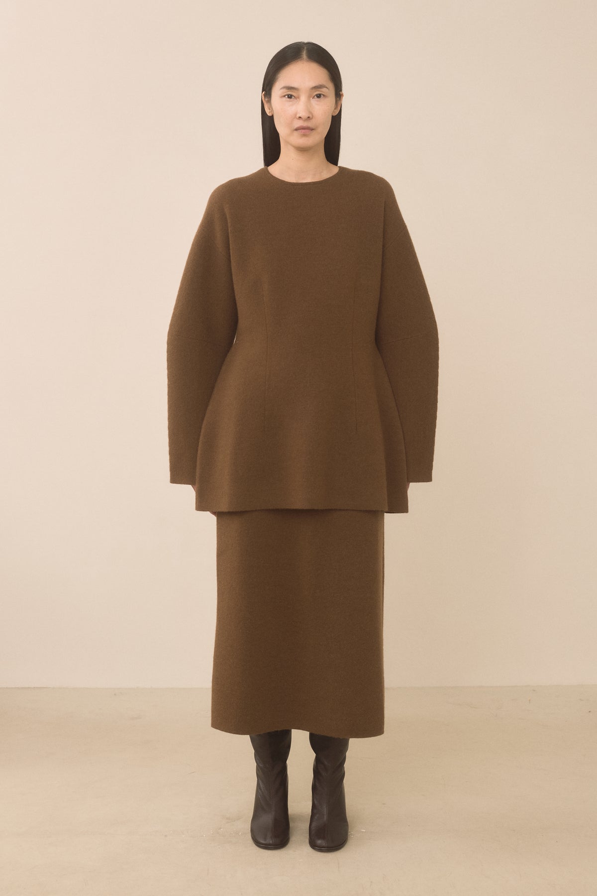 DOUBLE KNIT FORM TUNIC