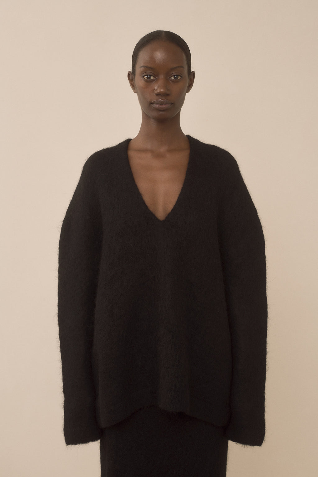 BRUSHED V NECK