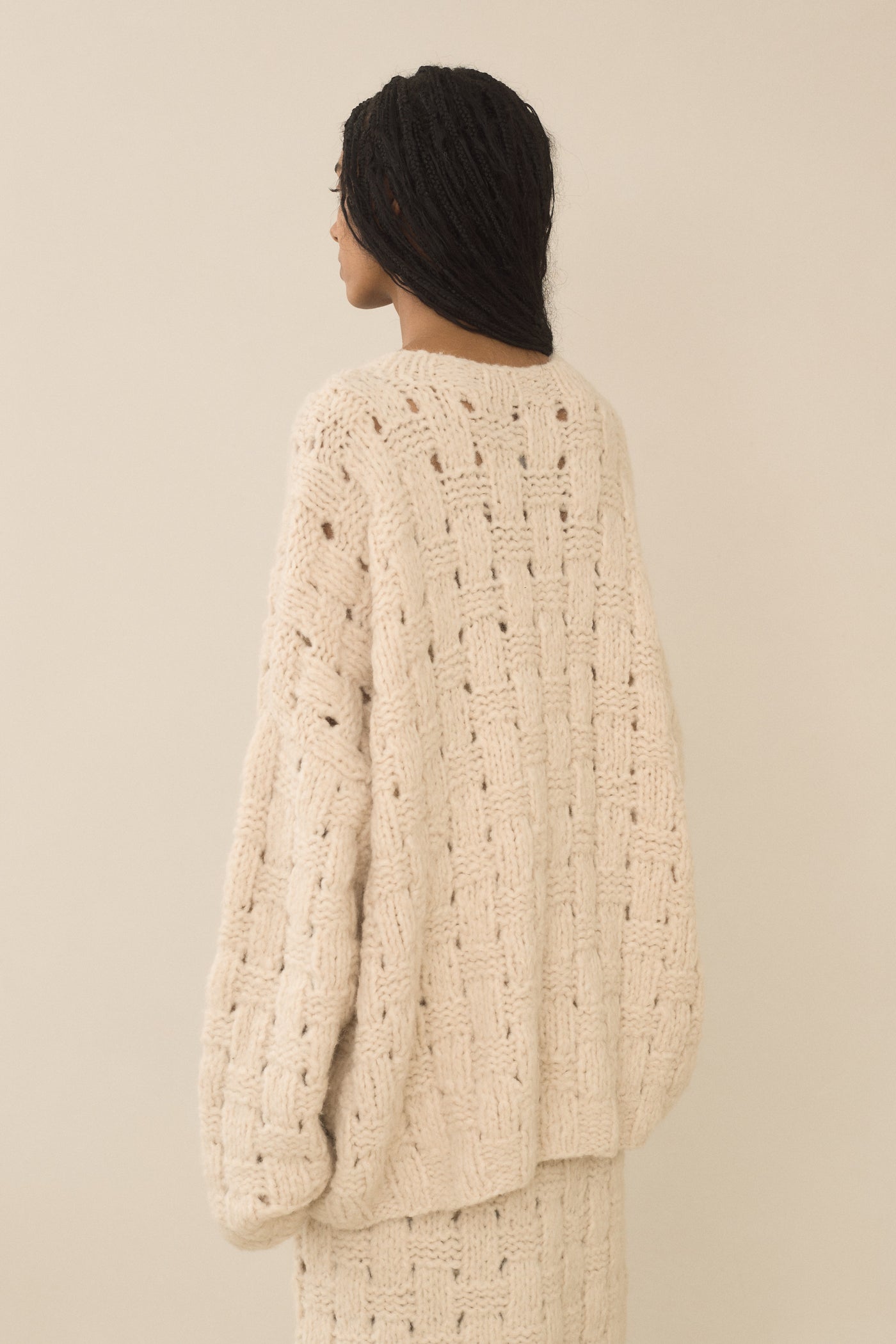 HANDKNIT INTERLACE PULLOVER