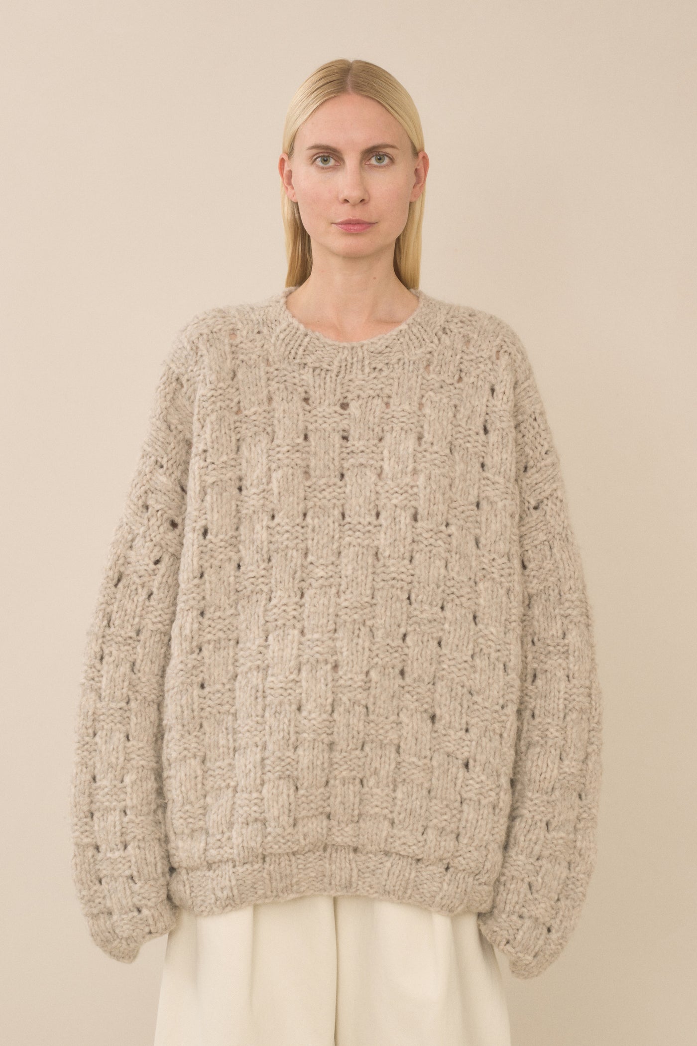 HANDKNIT INTERLACE PULLOVER