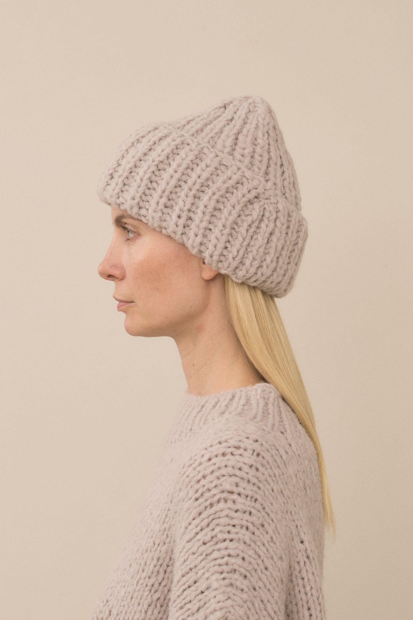 HANDKNIT RIB HAT