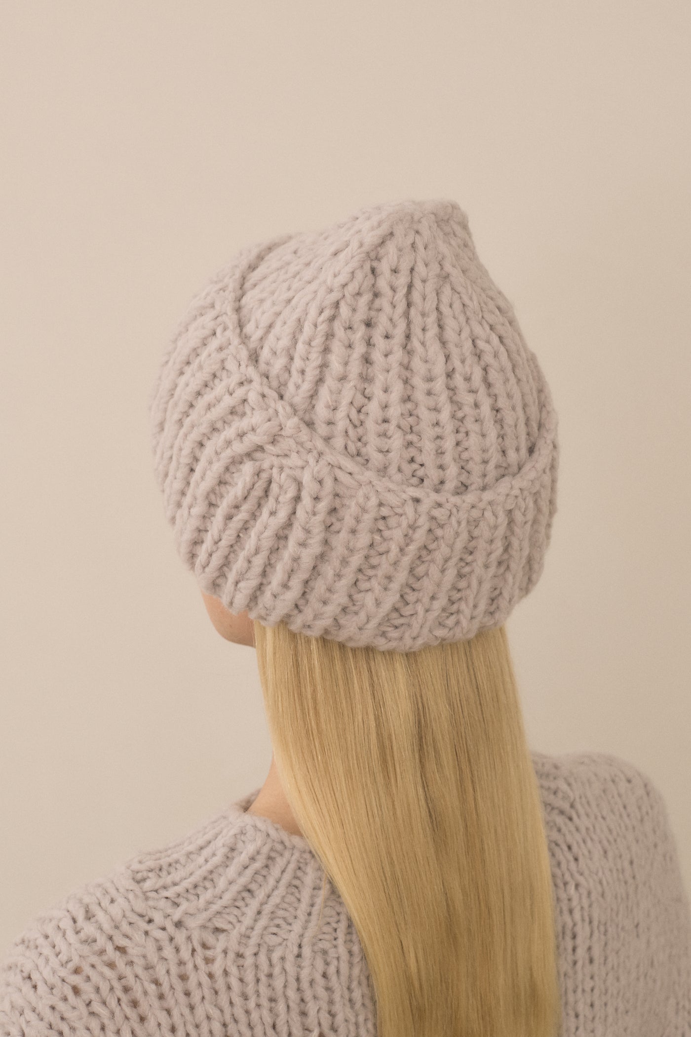 HANDKNIT RIB HAT