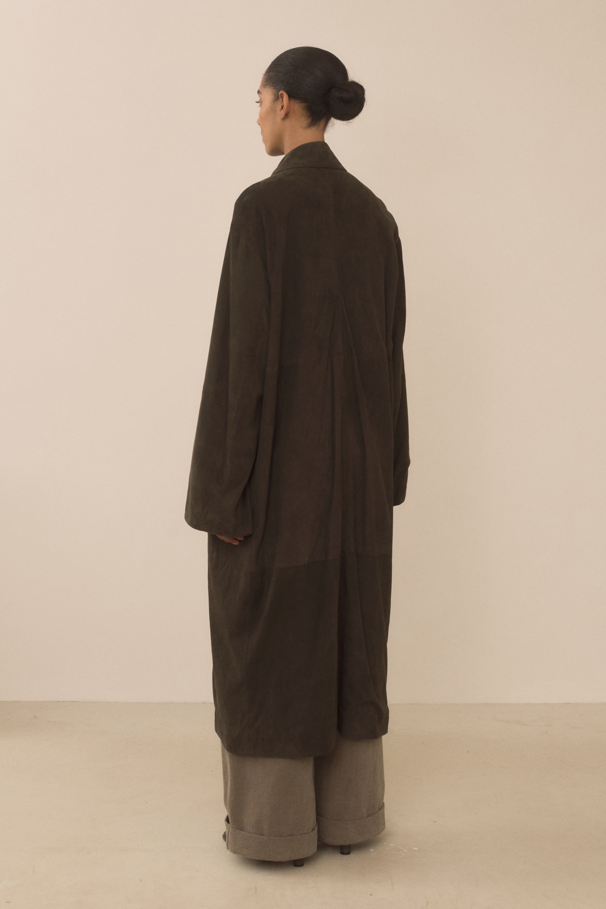 SUEDE CAR COAT