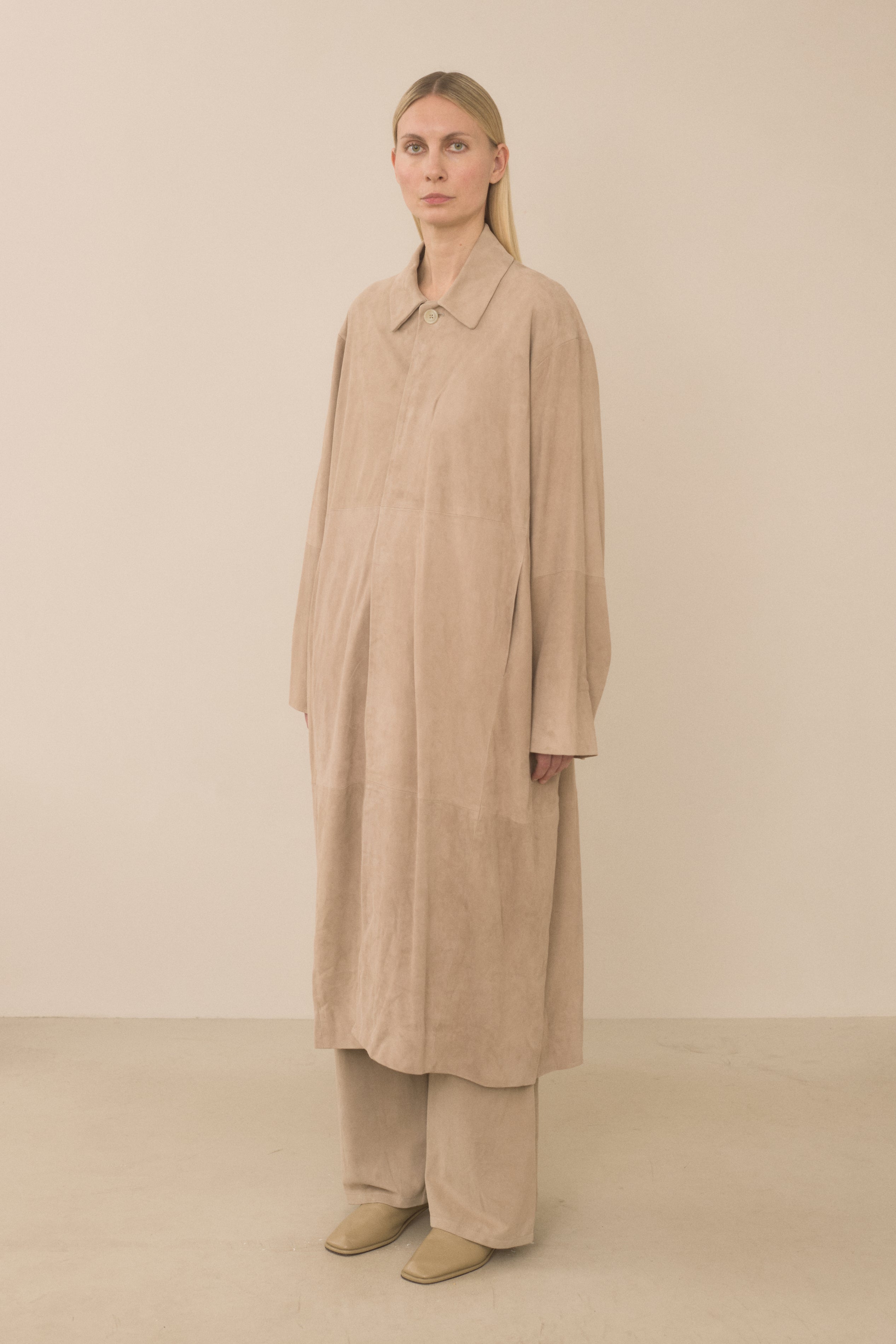 SUEDE CAR COAT